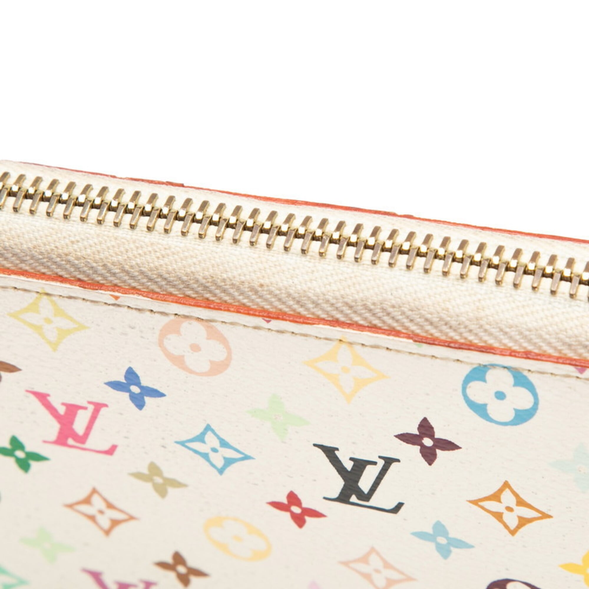 Louis Vuitton Multi-Color White Pvc Leather Long Wallet (Bi-Fold) (Pre-Owned)