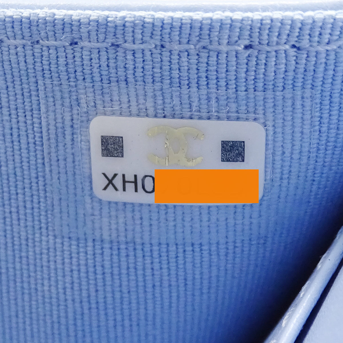 Chanel Light Blue Grained Calfskin Wallet (Tri-Fold) (Pre-Owned)