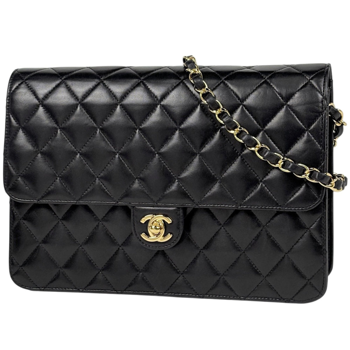 Chanel Black Leather Shoulder Bag (Pre-Owned)