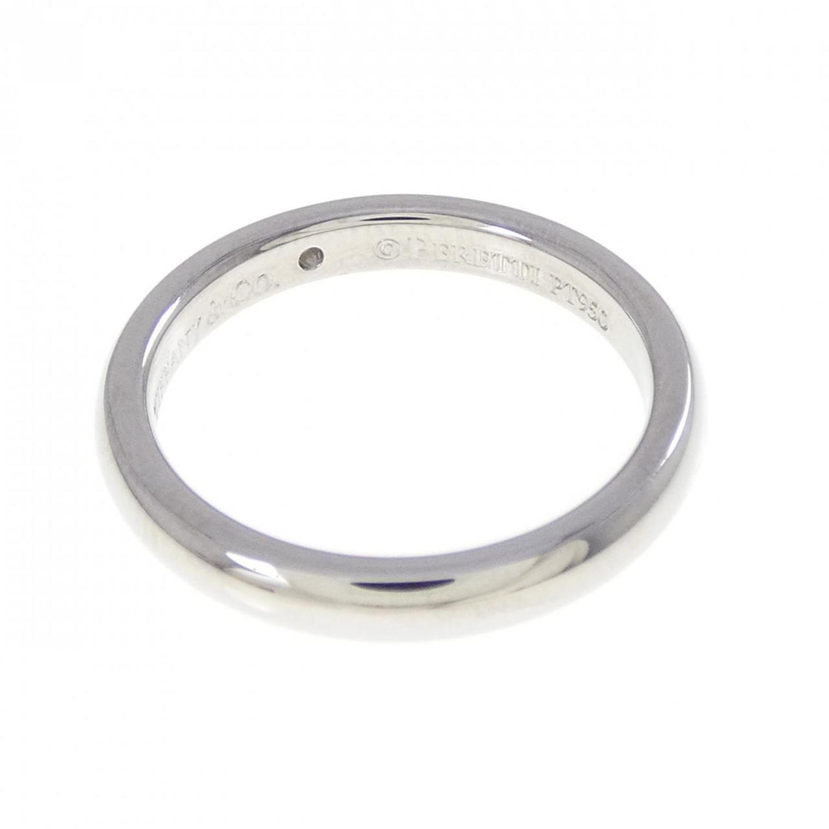 Tiffany Platinum Platinum 950 Band Ring (Pre-Owned)