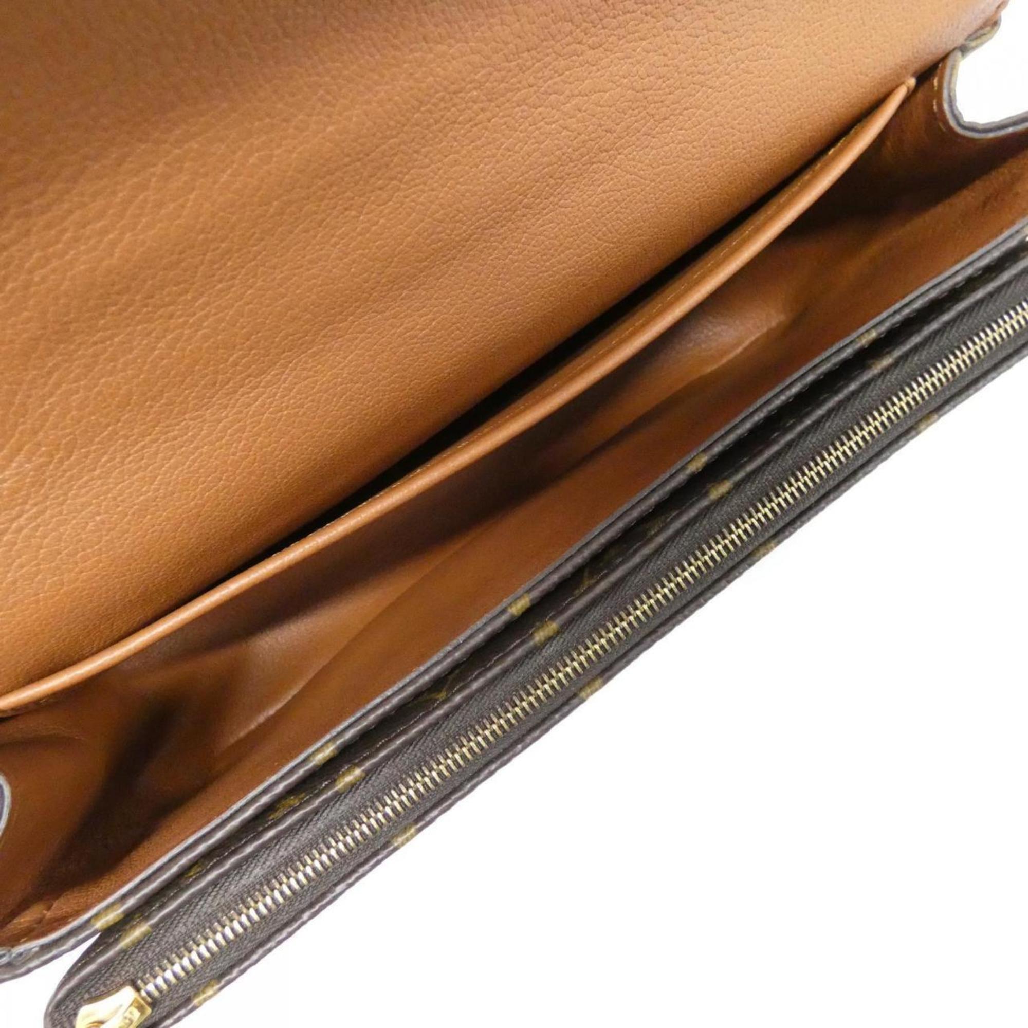 Louis Vuitton Caramel Marron Coated Canvas Shoulder Bag (Pre-Owned)
