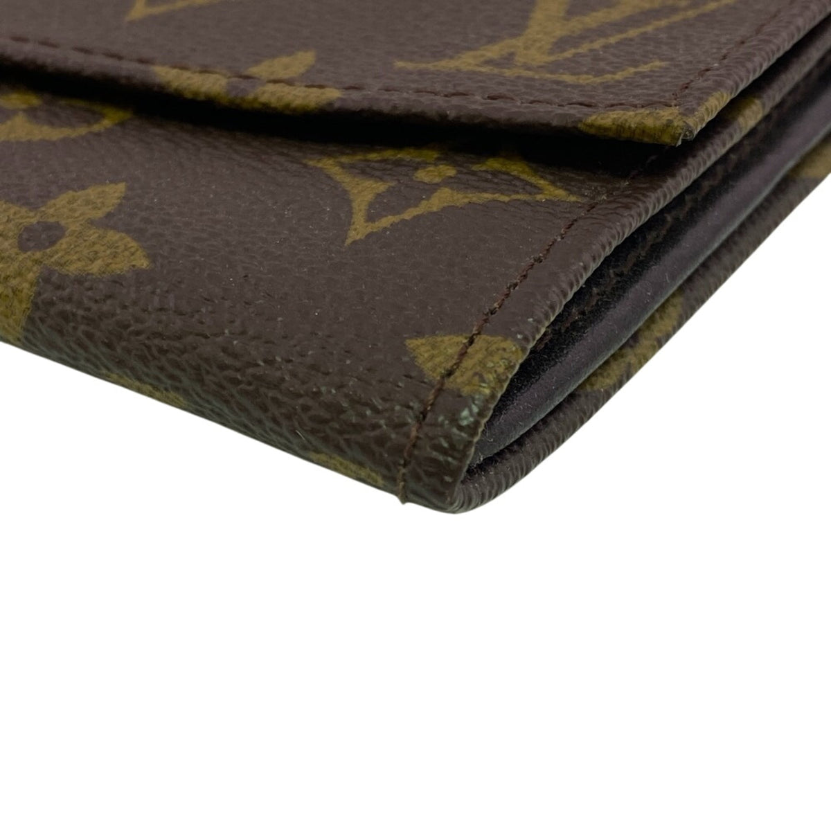 Louis Vuitton Brown Leather Long Wallet (Bi-Fold) (Pre-Owned)