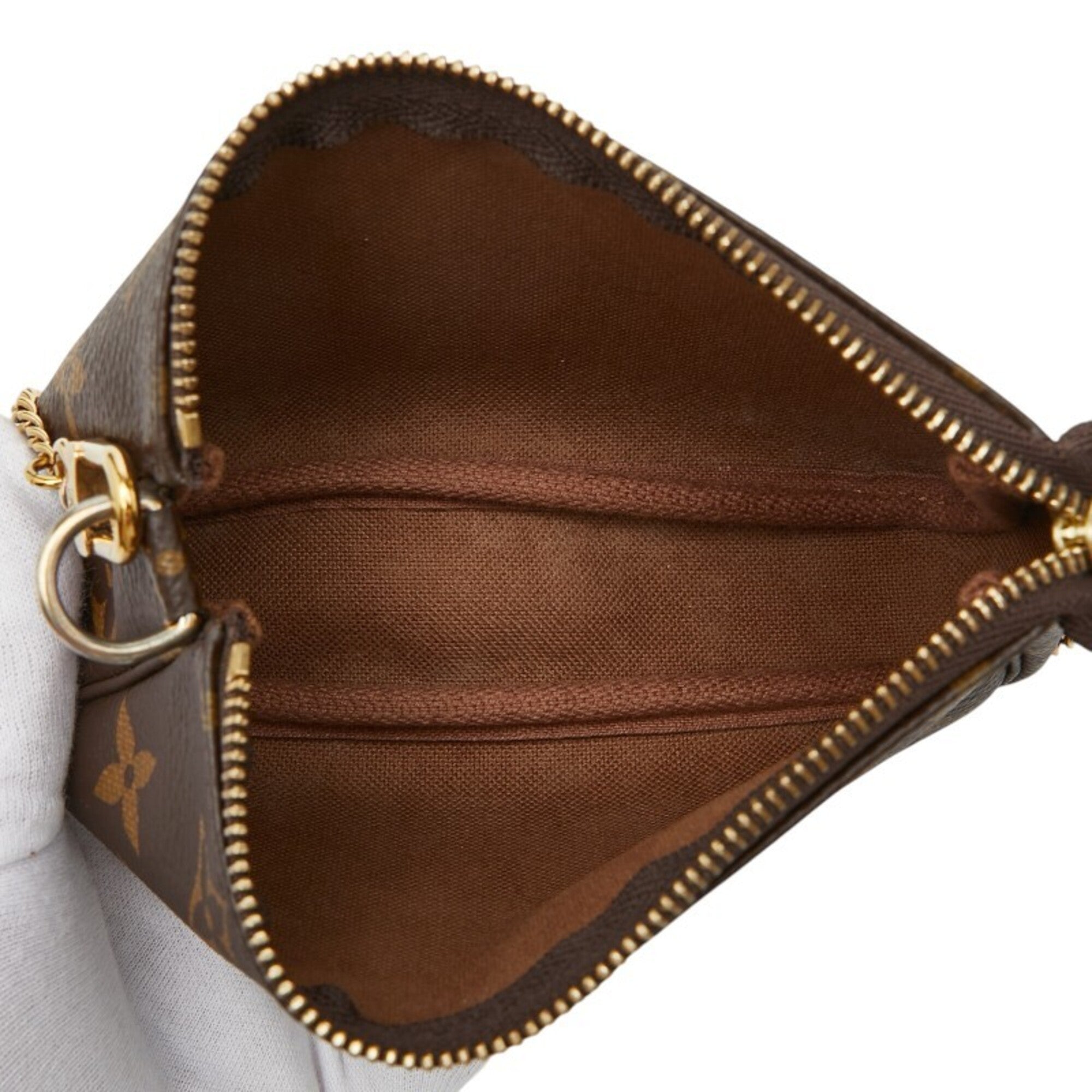 Louis Vuitton Brown Monogram Pvc Leather Handbag Pochette Pouch (Pre-Owned)