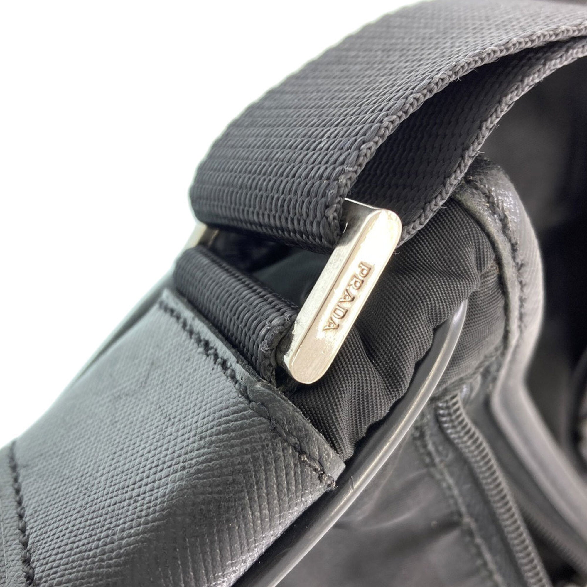 Prada Black Nylon Shoulder Bag (Pre-Owned)