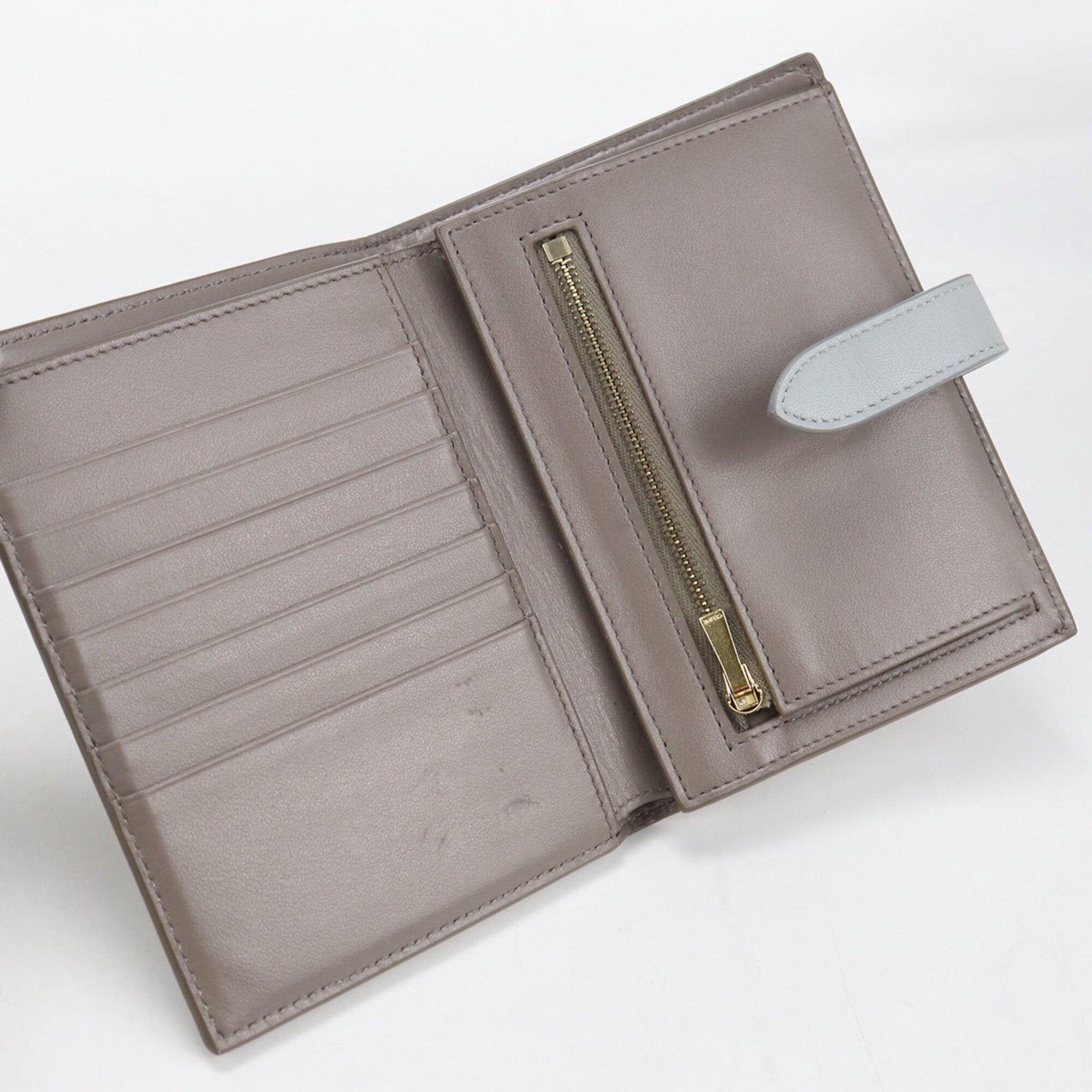 Celine Gray Leather Wallet (Bi-Fold) (Pre-Owned)