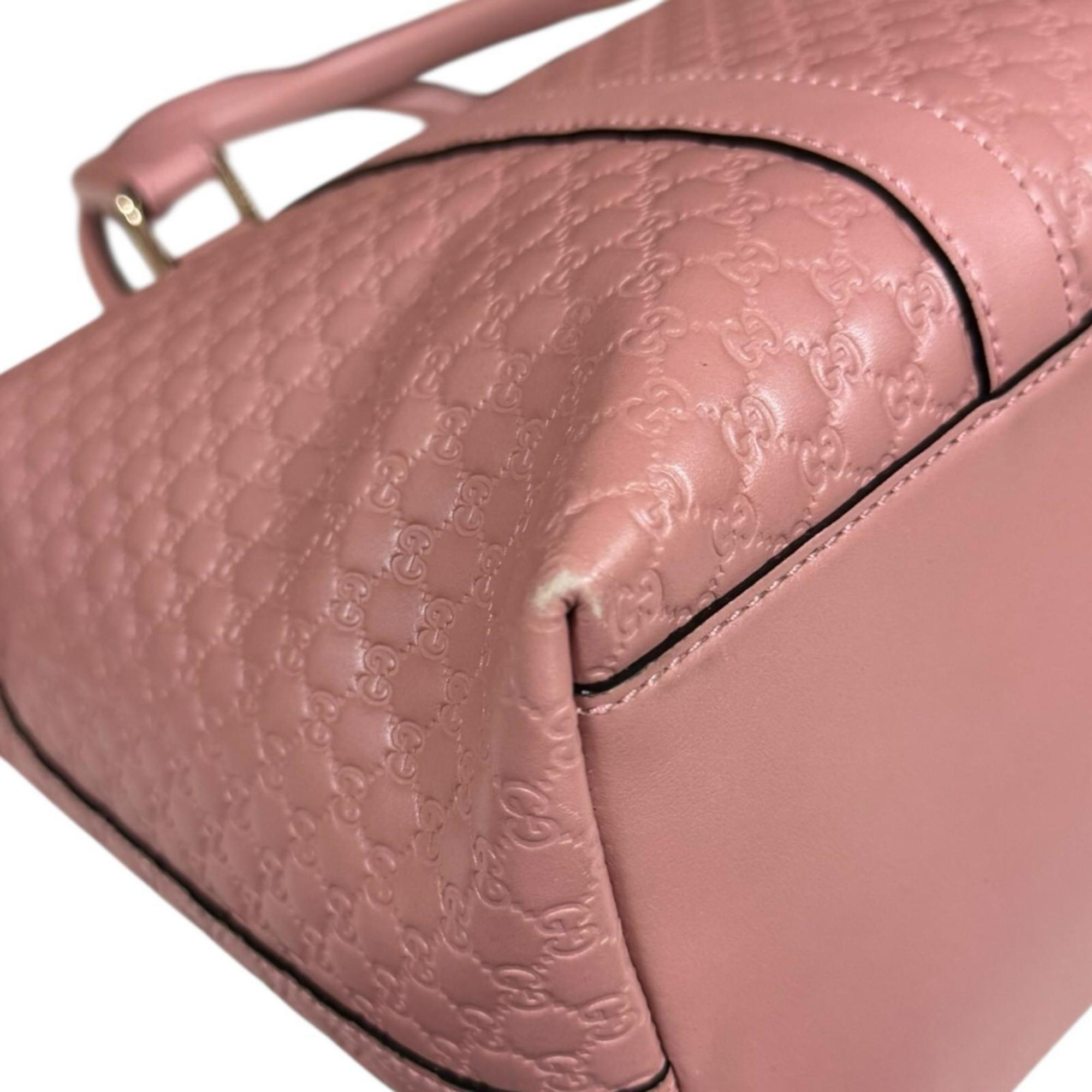 Gucci Pink Leather Shoulder Bag (Pre-Owned)