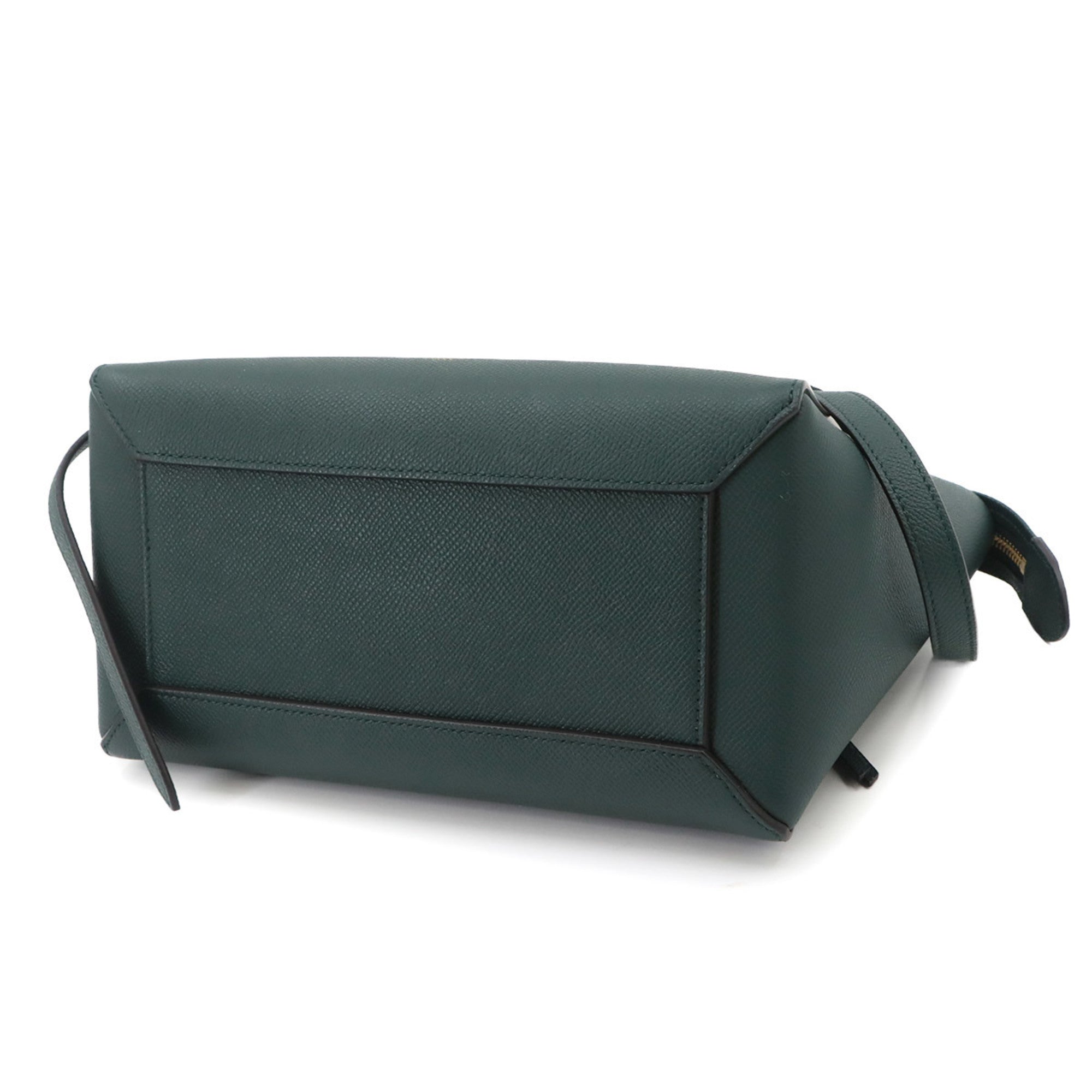 Celine Dark Green Leather Fanny Pack Handbag (Pre-Owned)