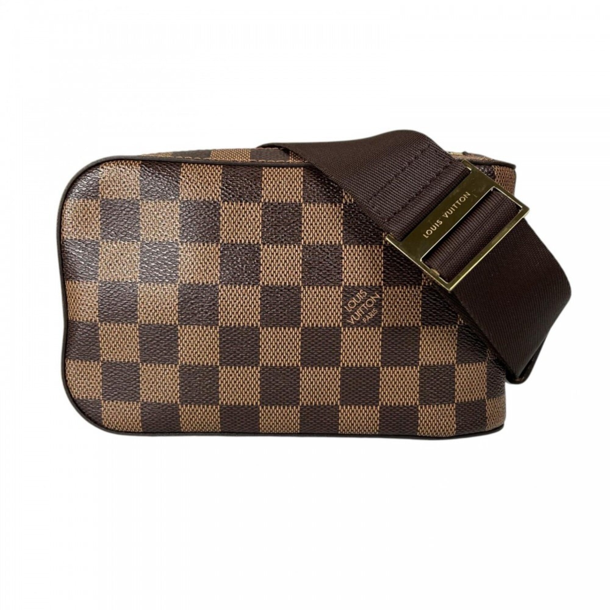 Louis Vuitton Brown White Damier Canvas Sling Bag (Pre-Owned)