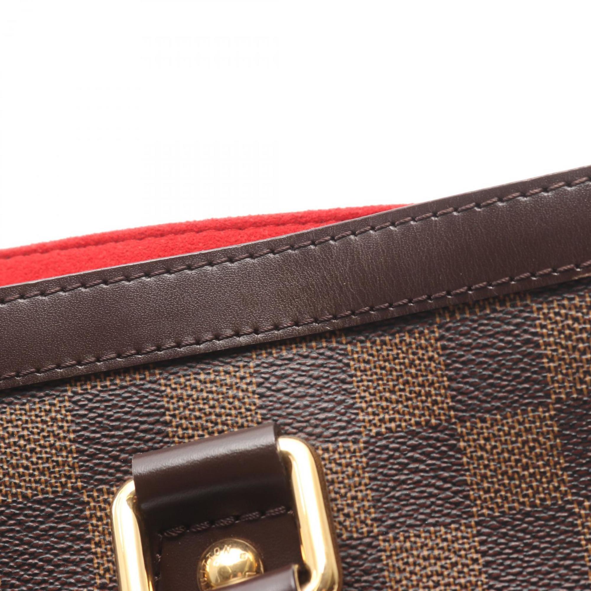 Louis Vuitton Brown Damier Canvas Coated Canvas Leather Tote Bag (Pre-Owned)