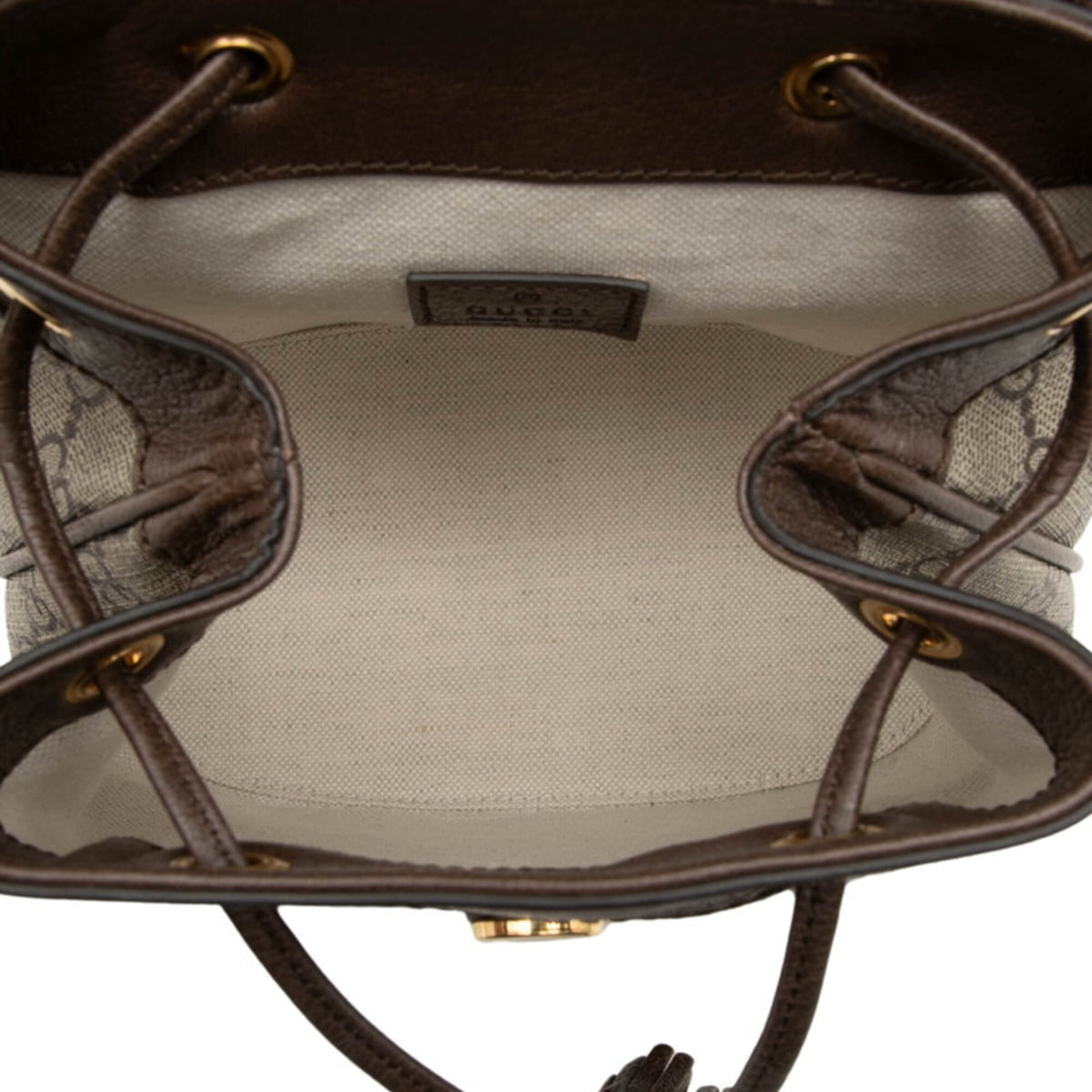 Gucci Beige Brown Gg Supreme Backpack (Pre-Owned)