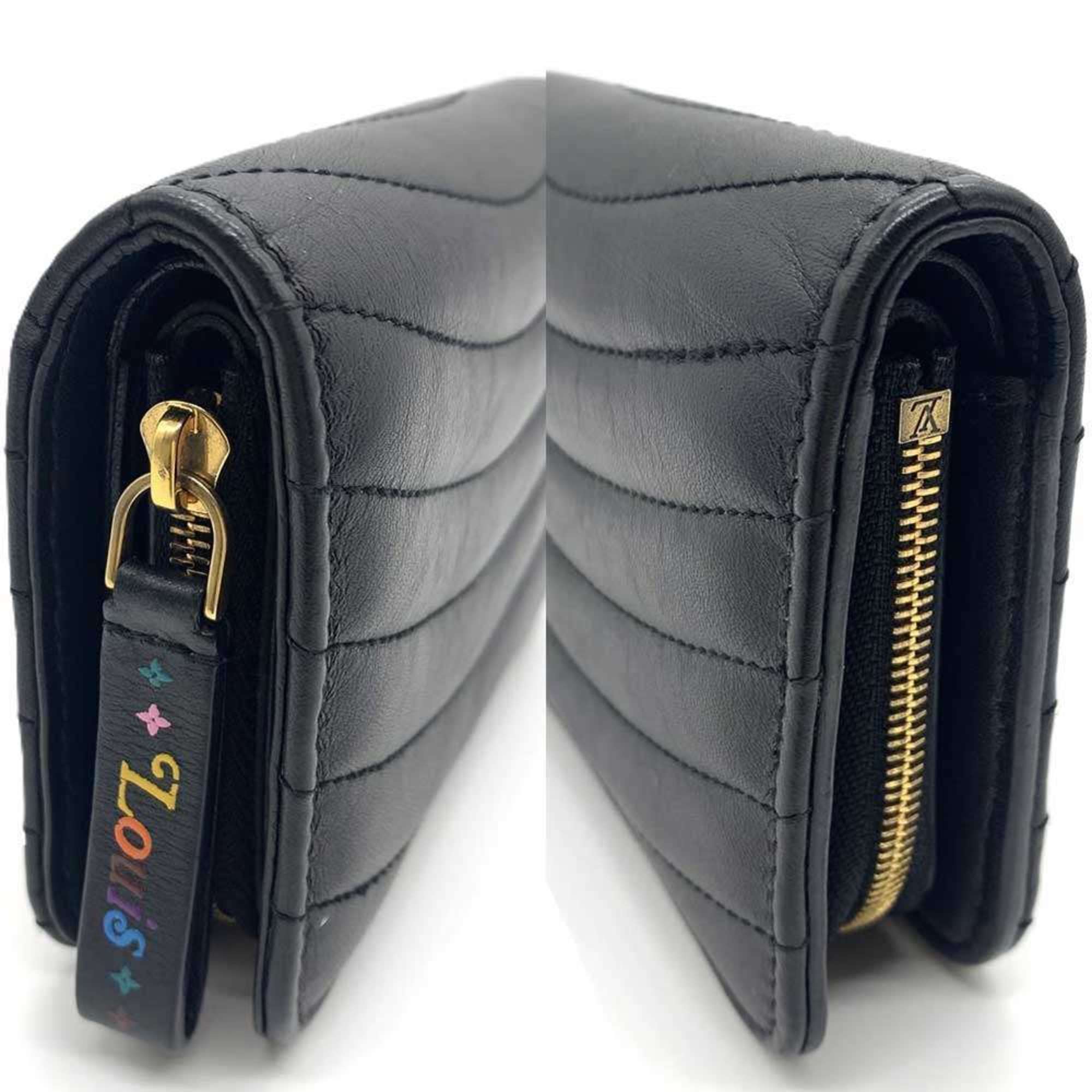 Louis Vuitton Black Leather Wallet (Bi-Fold) (Pre-Owned)