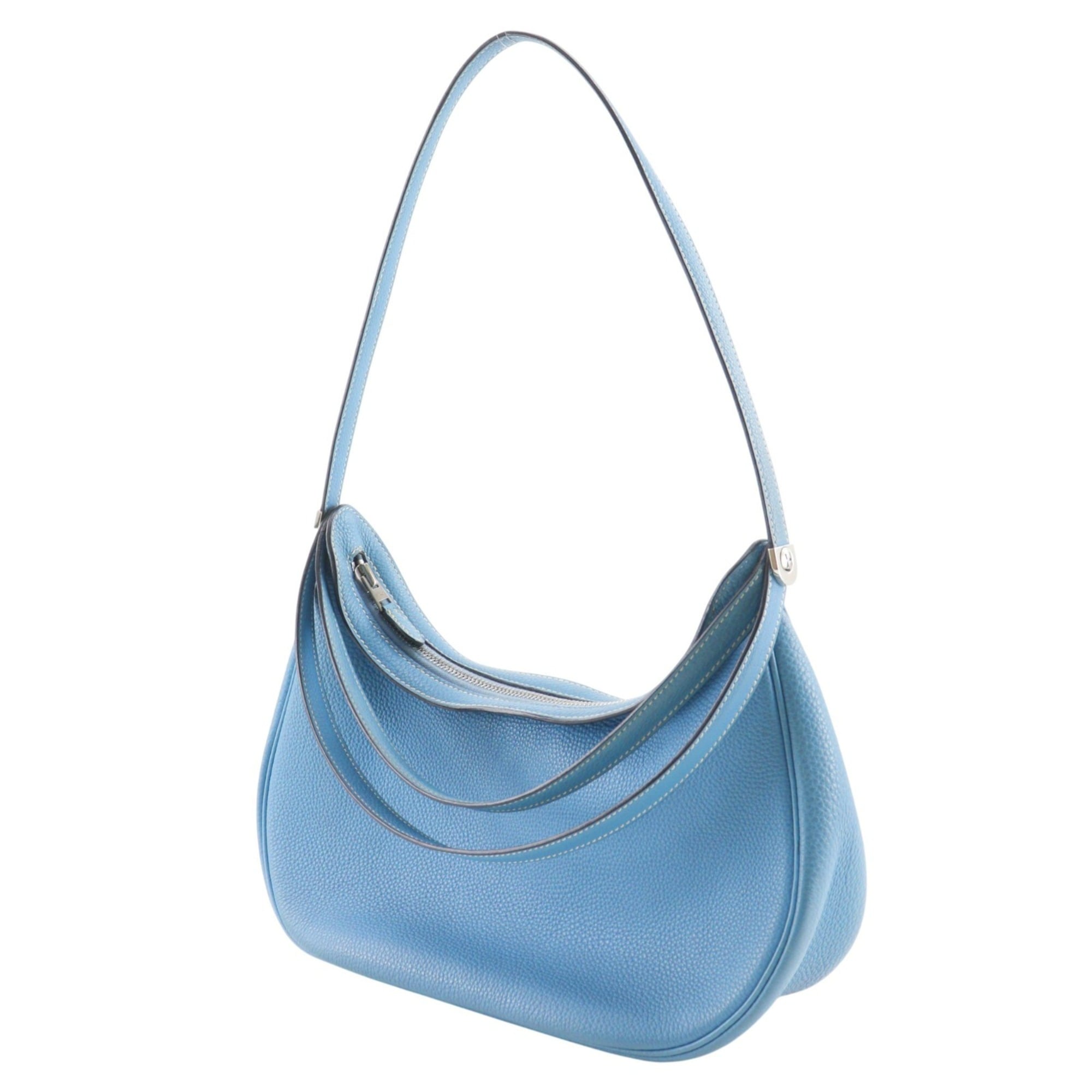 Hermes Blue Jean Togo Leather Shoulder Bag (Pre-Owned)