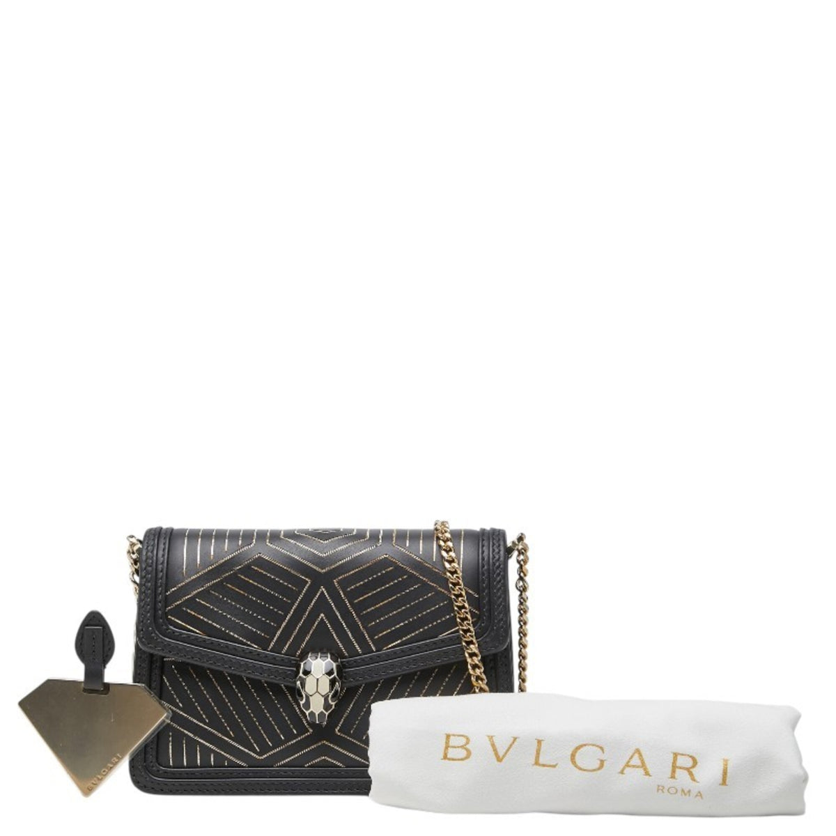 Bvlgari Black Leather Shoulder Bag (Pre-Owned)