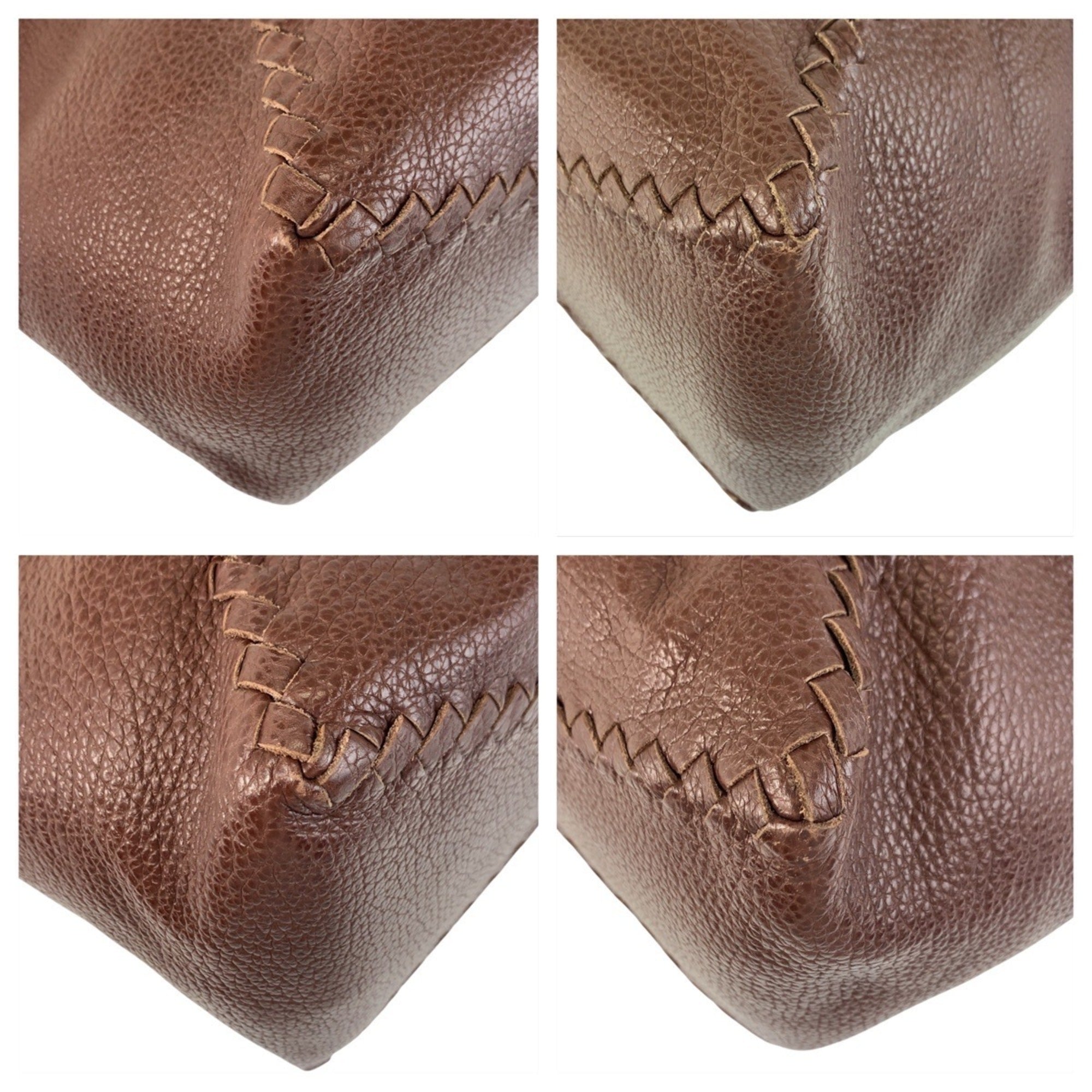Bottega Veneta Brown Leather Handbag Tote Bag (Pre-Owned)