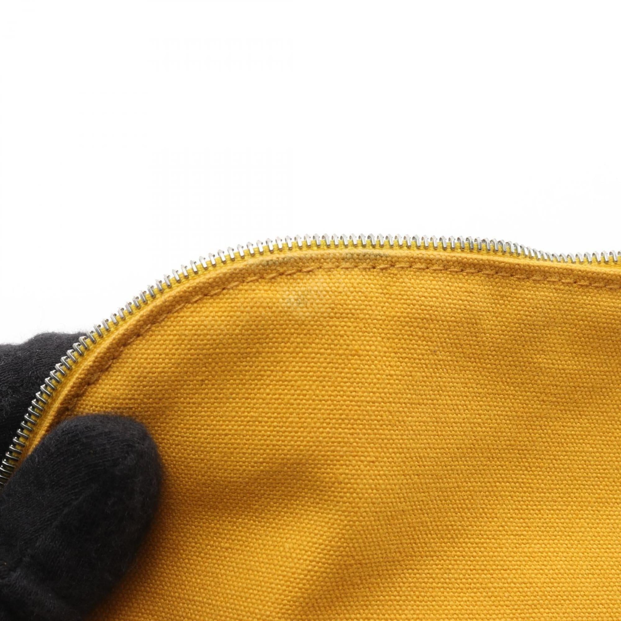 Hermes Yellow Canvas Pouch (Pre-Owned)