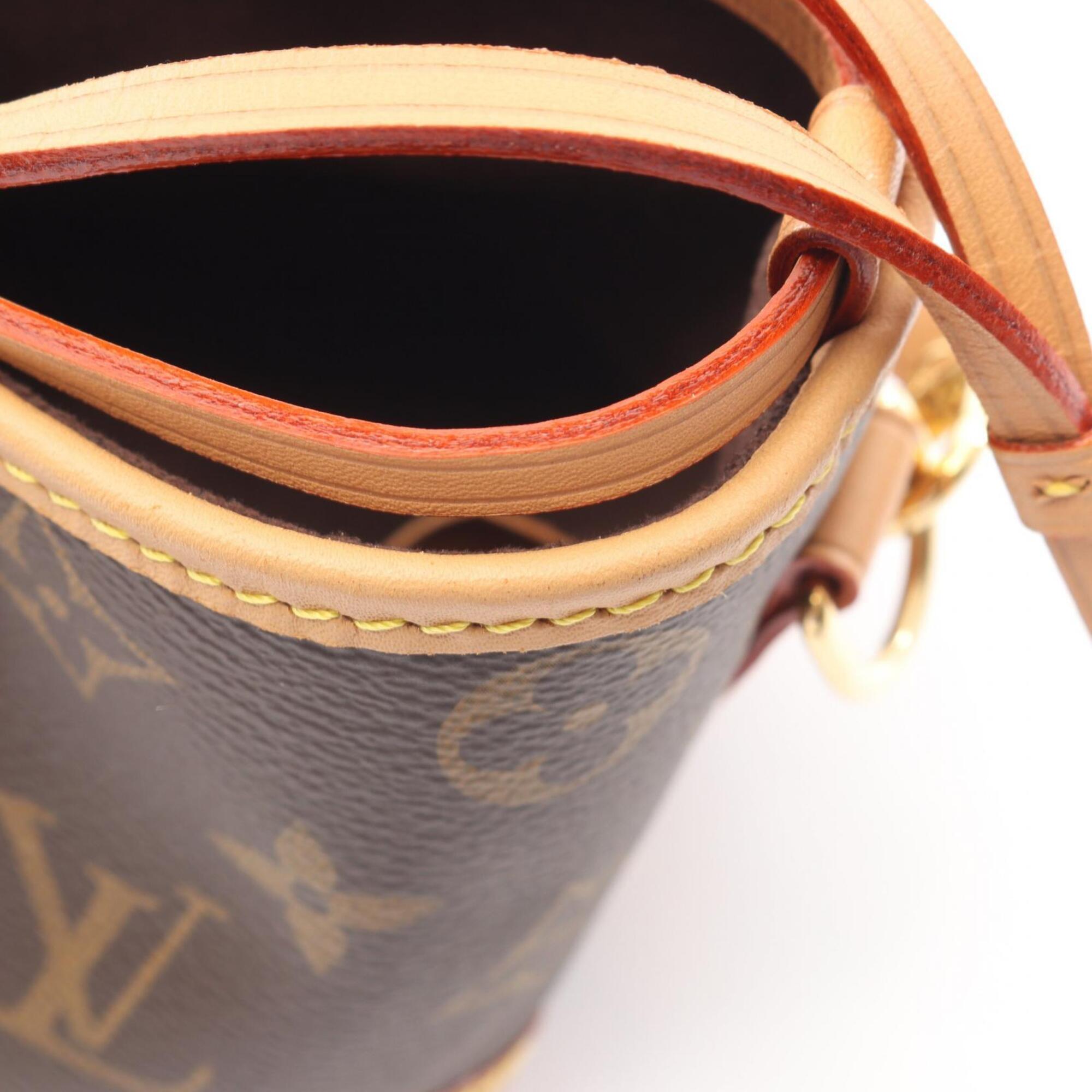 Louis Vuitton Brown Monogram Coated Canvas Leather Handbag Shoulder Bag (Pre-Owned)
