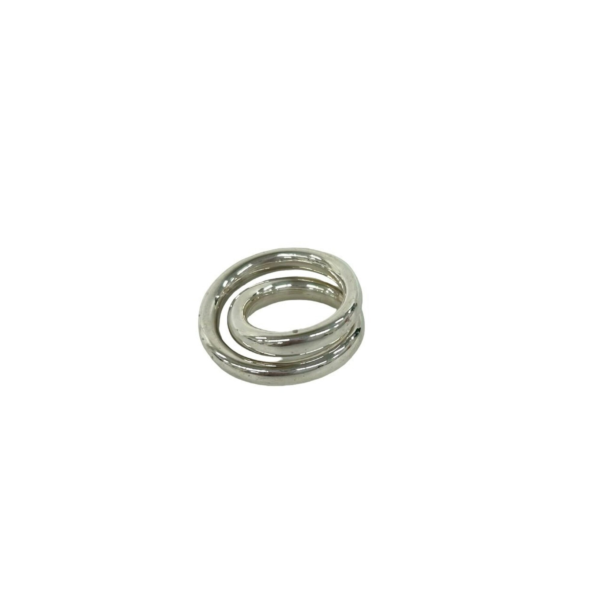 Hermes Silver Silver 925 Band Ring (Pre-Owned)