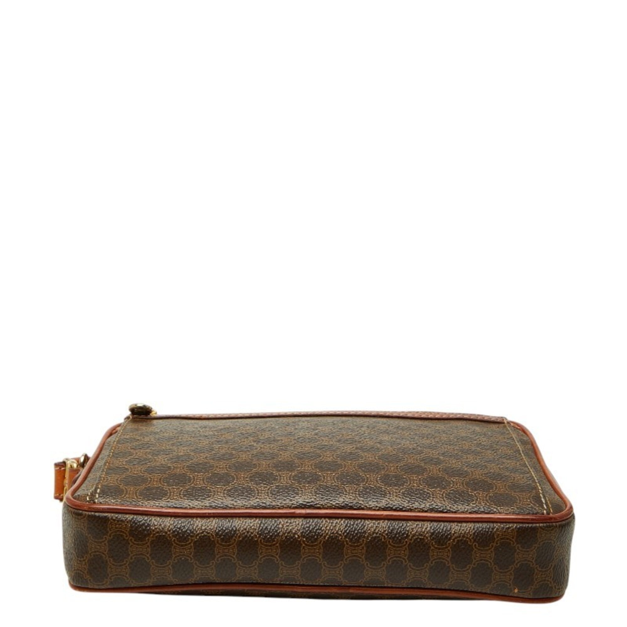 Celine Brown Pvc Clutch Bag (Pre-Owned)