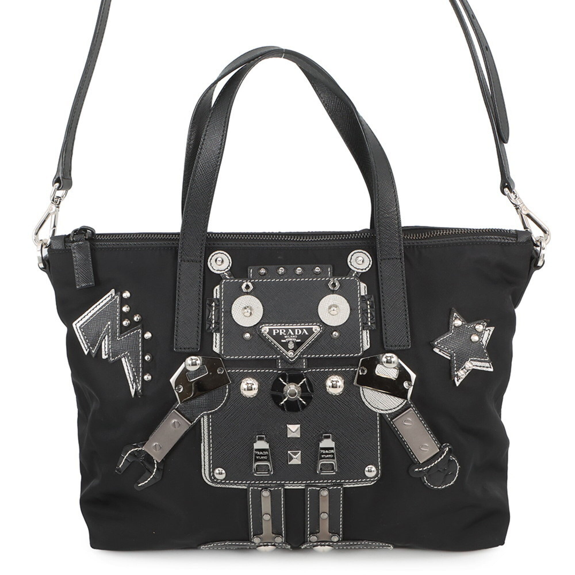 Prada Black Nylon Handbag (Pre-Owned)