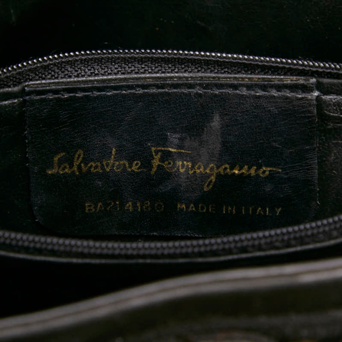 Salvatore Ferragamo Black Suede Leather Handbag (Pre-Owned)