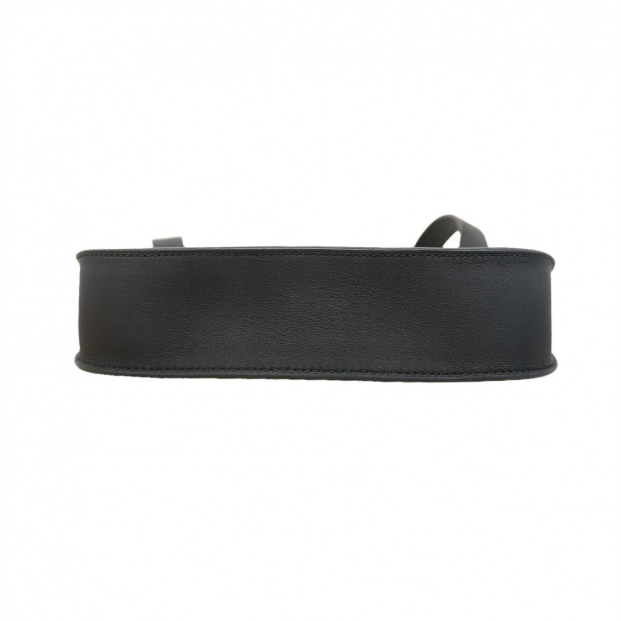 Hermes Black Toile H Swift Leather Shoulder Bag (Pre-Owned)