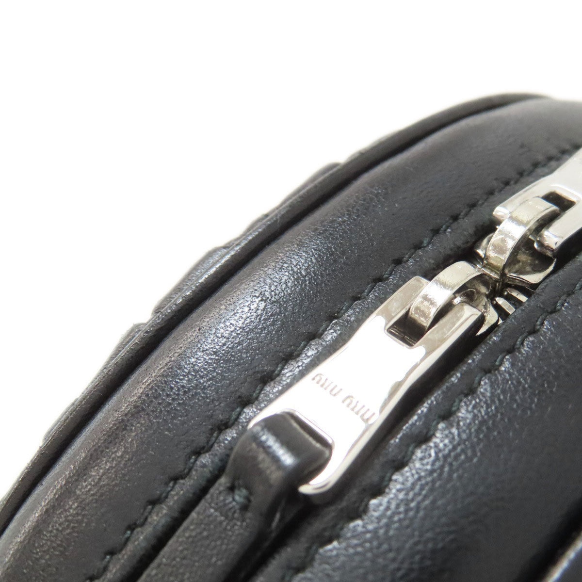 Miu Miu Black Leather Pouch Shoulder Bag (Pre-Owned)