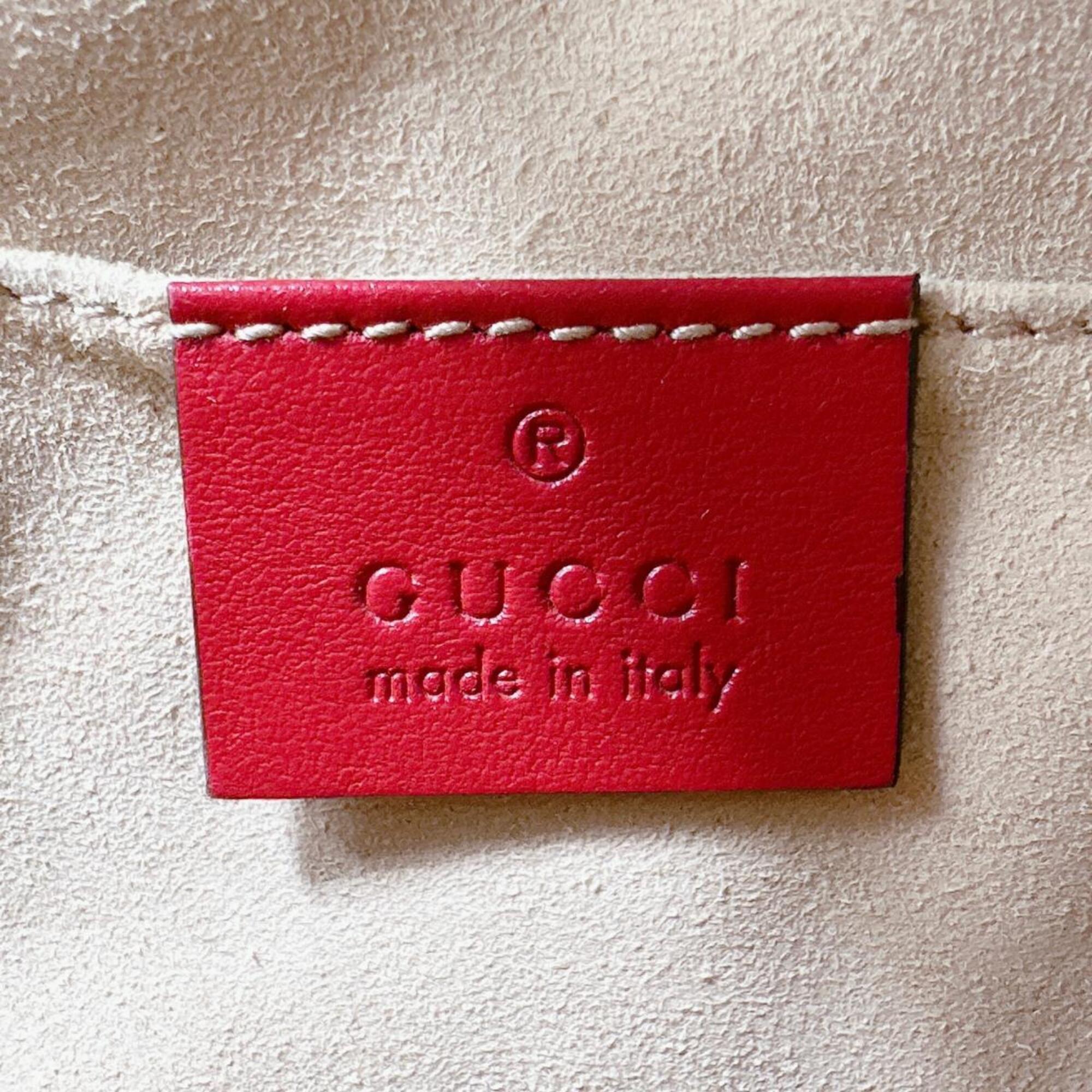 Gucci Red Color Leather Shoulder Bag Sling Bag (Pre-Owned)