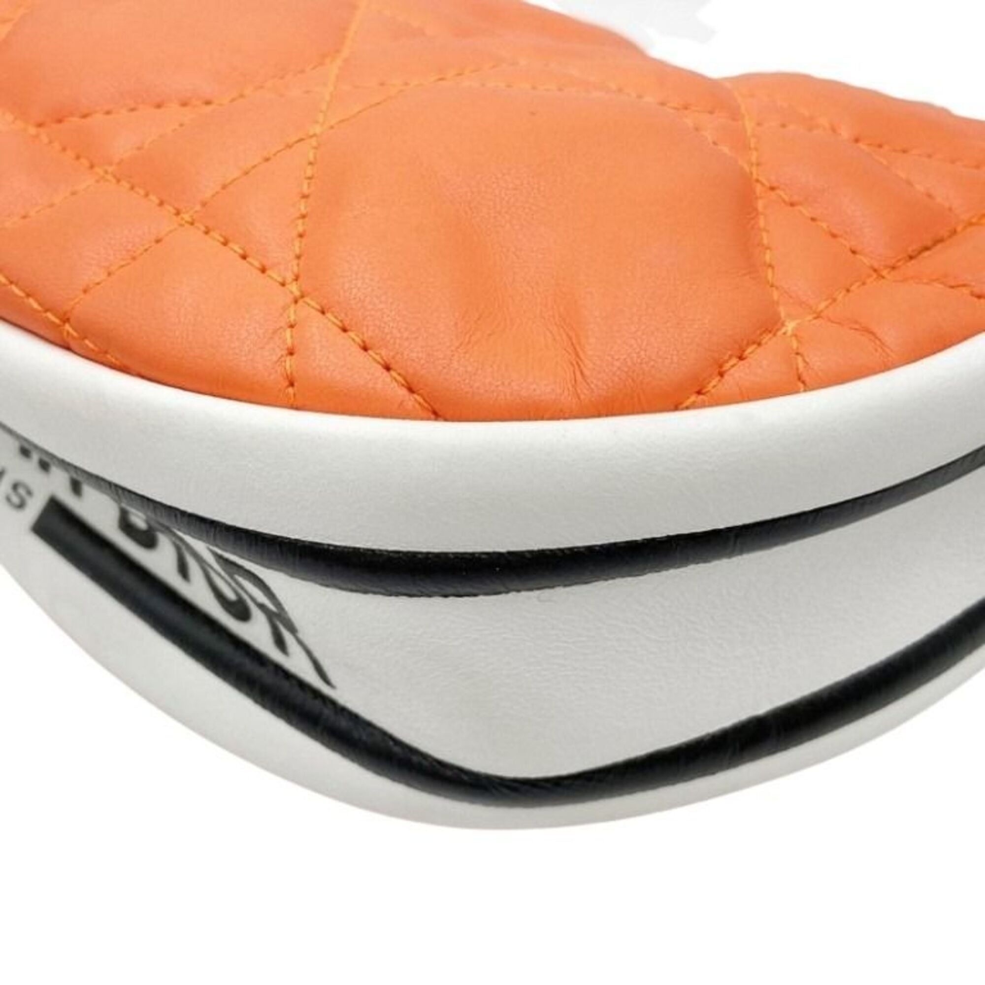 Christian Dior Orange White Leather Pochette Shoulder Bag (Pre-Owned)