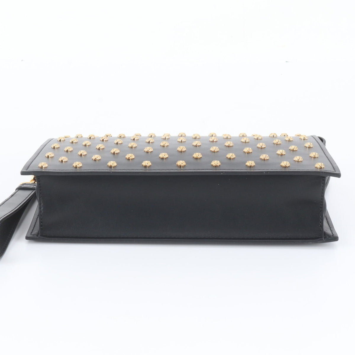 Versace Black Leather Clutch Bag Pouch (Pre-Owned)