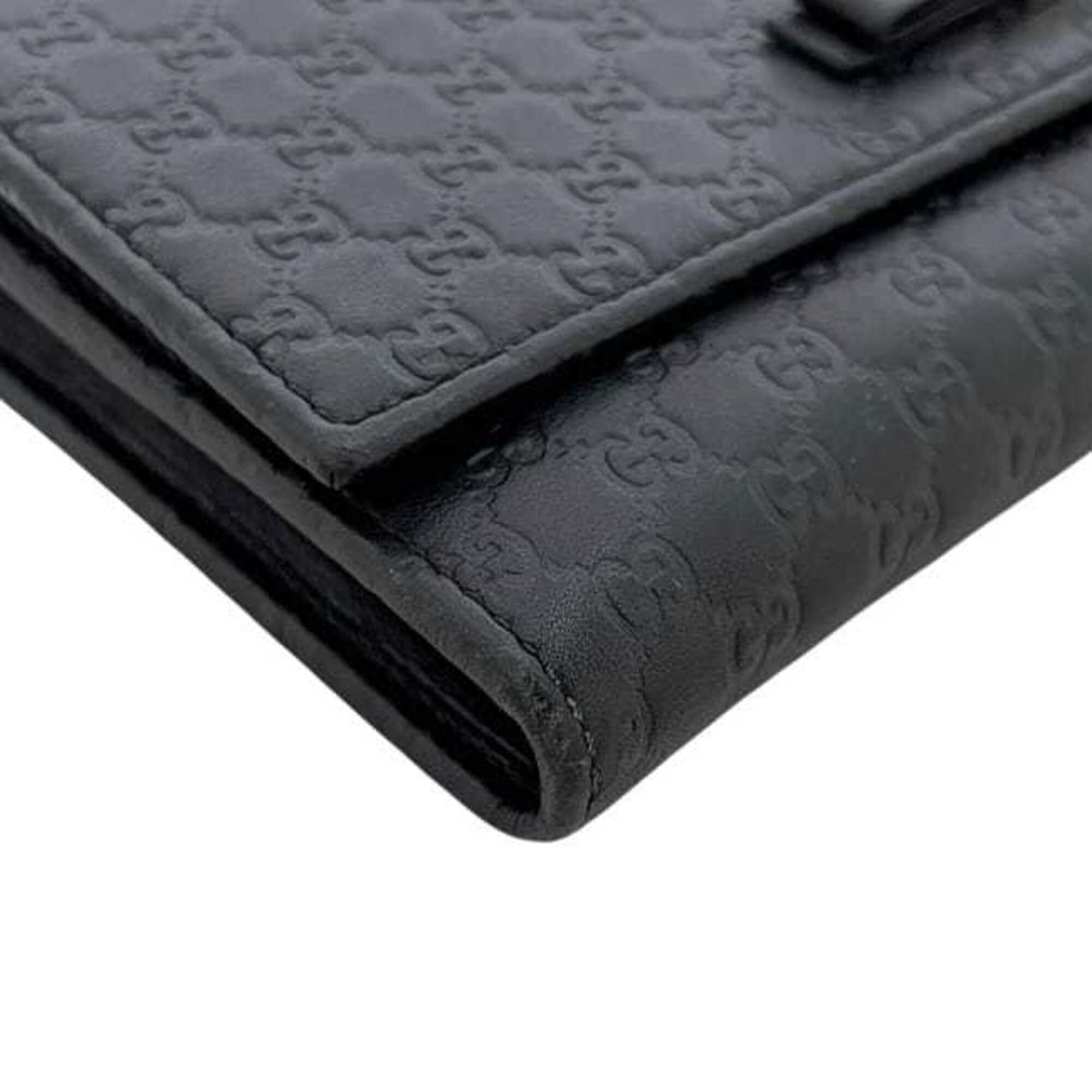 Gucci Black Leather Long Wallet (Bi-Fold) (Pre-Owned)