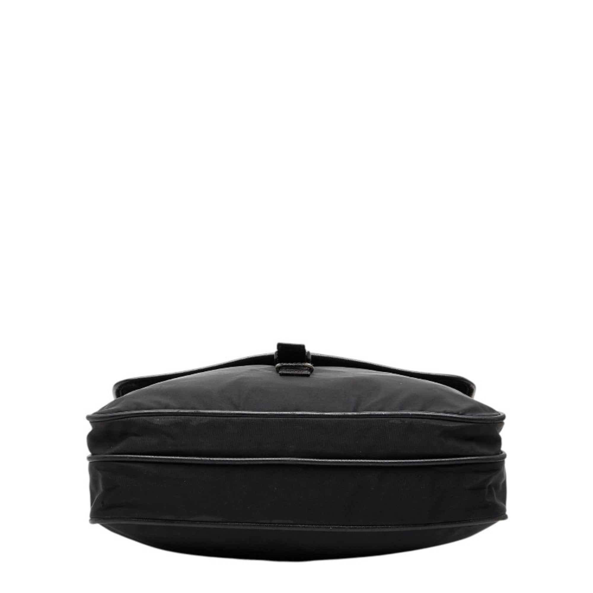 Prada Black Nylon Leather Shoulder Bag (Pre-Owned)