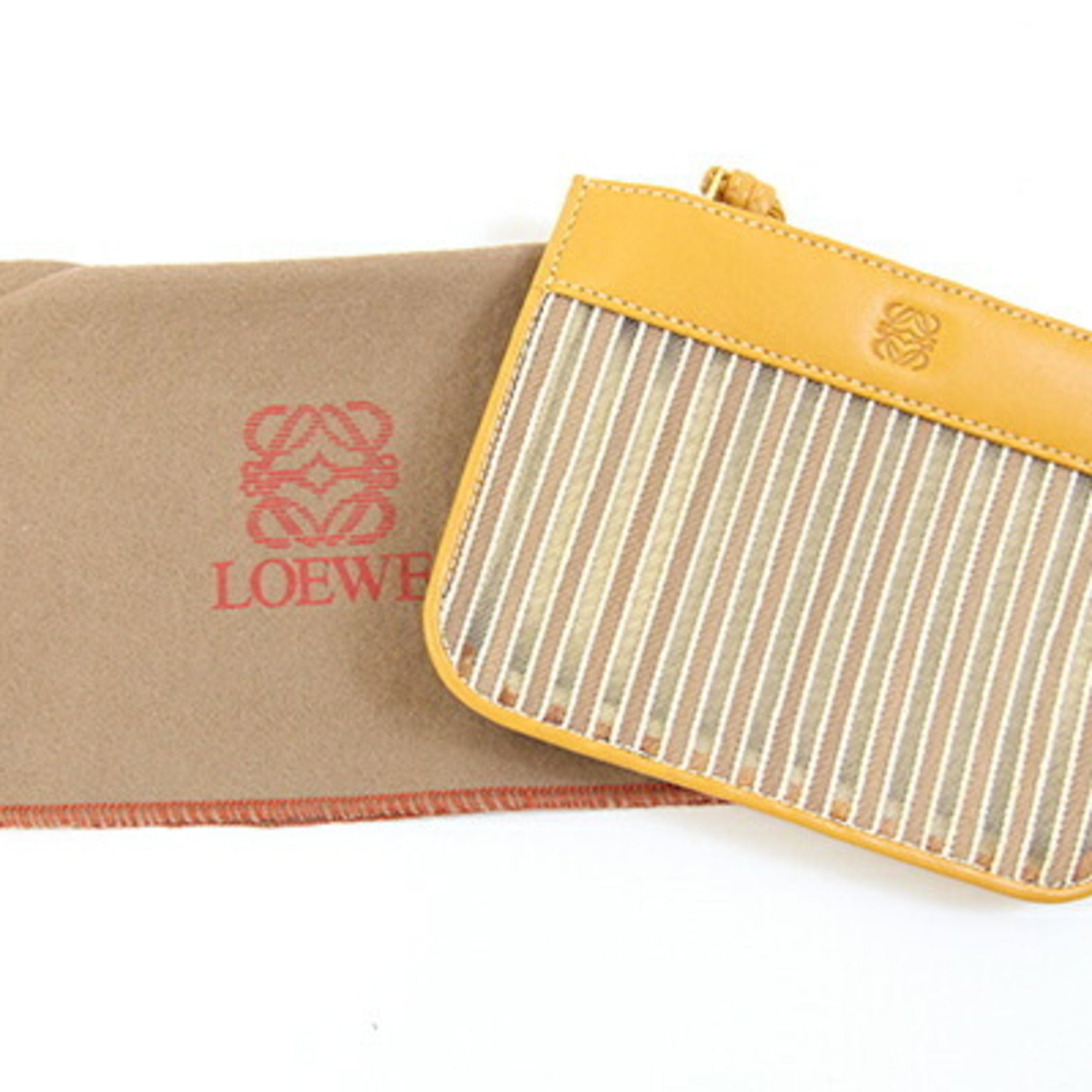 Loewe Yellow Leather Pouch (Pre-Owned)