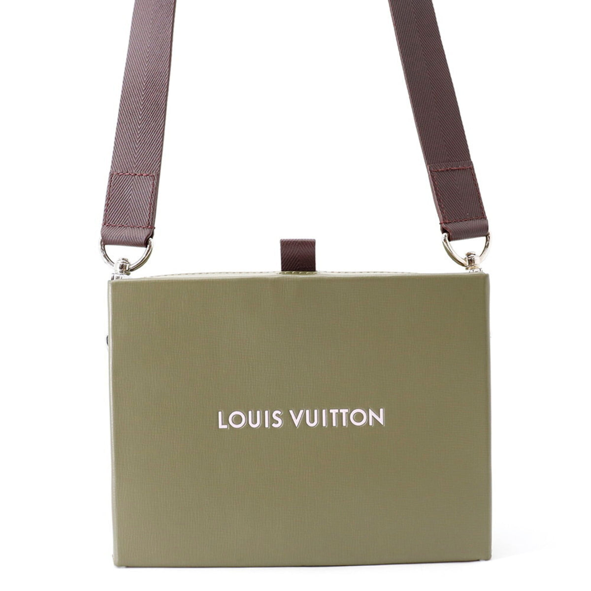 Louis Vuitton Green Khaki Leather Shoulder Bag (Pre-Owned)