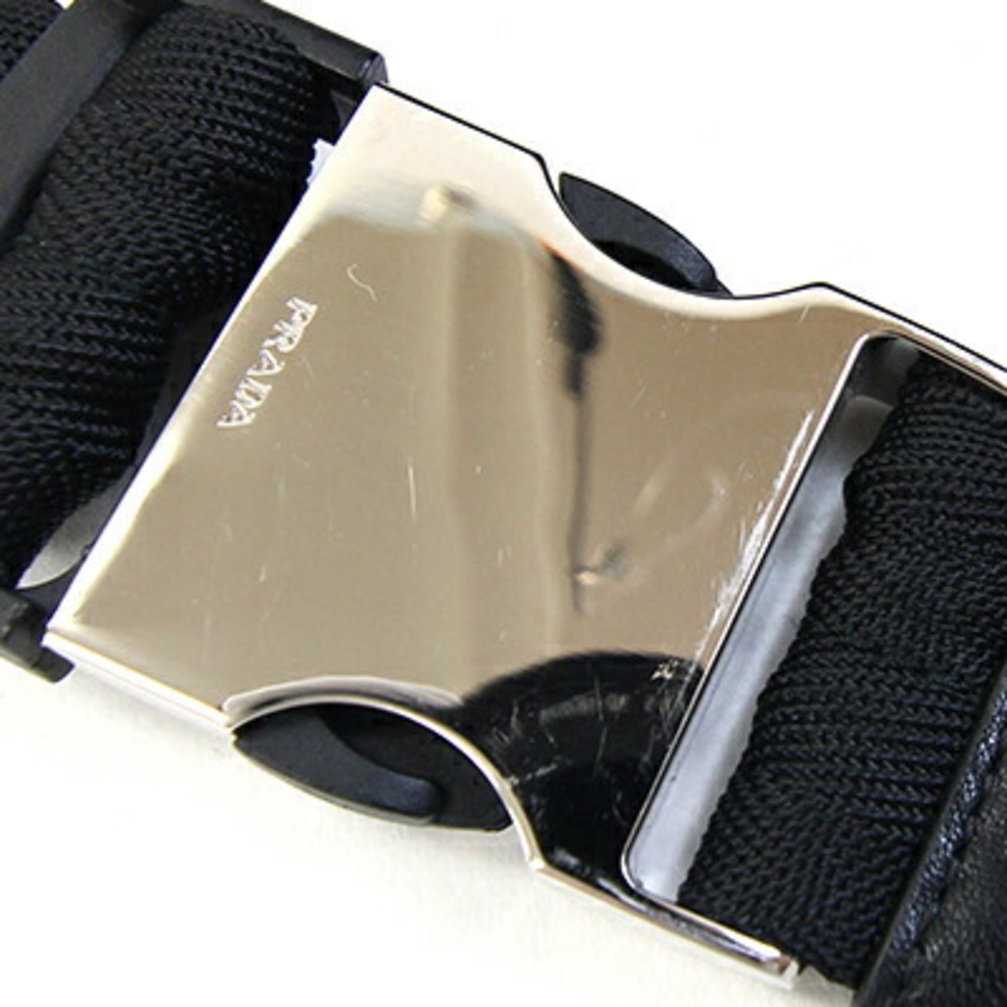 Prada Black Nylon Leather Sling Bag (Pre-Owned)