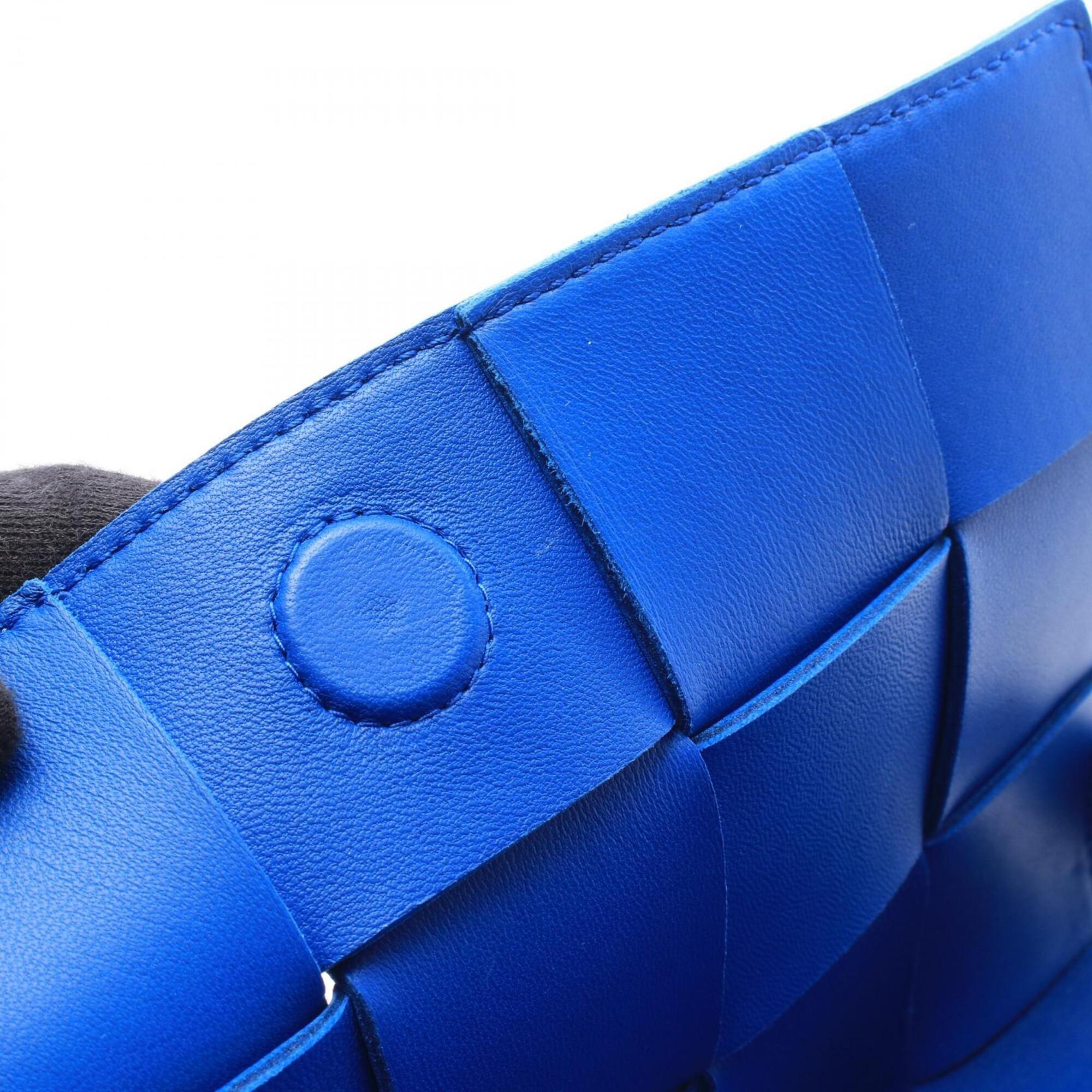 Bottega Veneta Blue Leather Shoulder Bag Sling Bag (Pre-Owned)