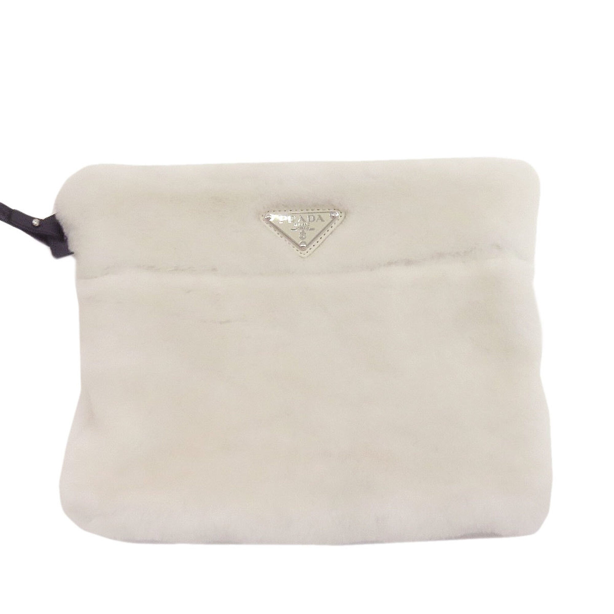 Prada White Leather Tote Bag (Pre-Owned)