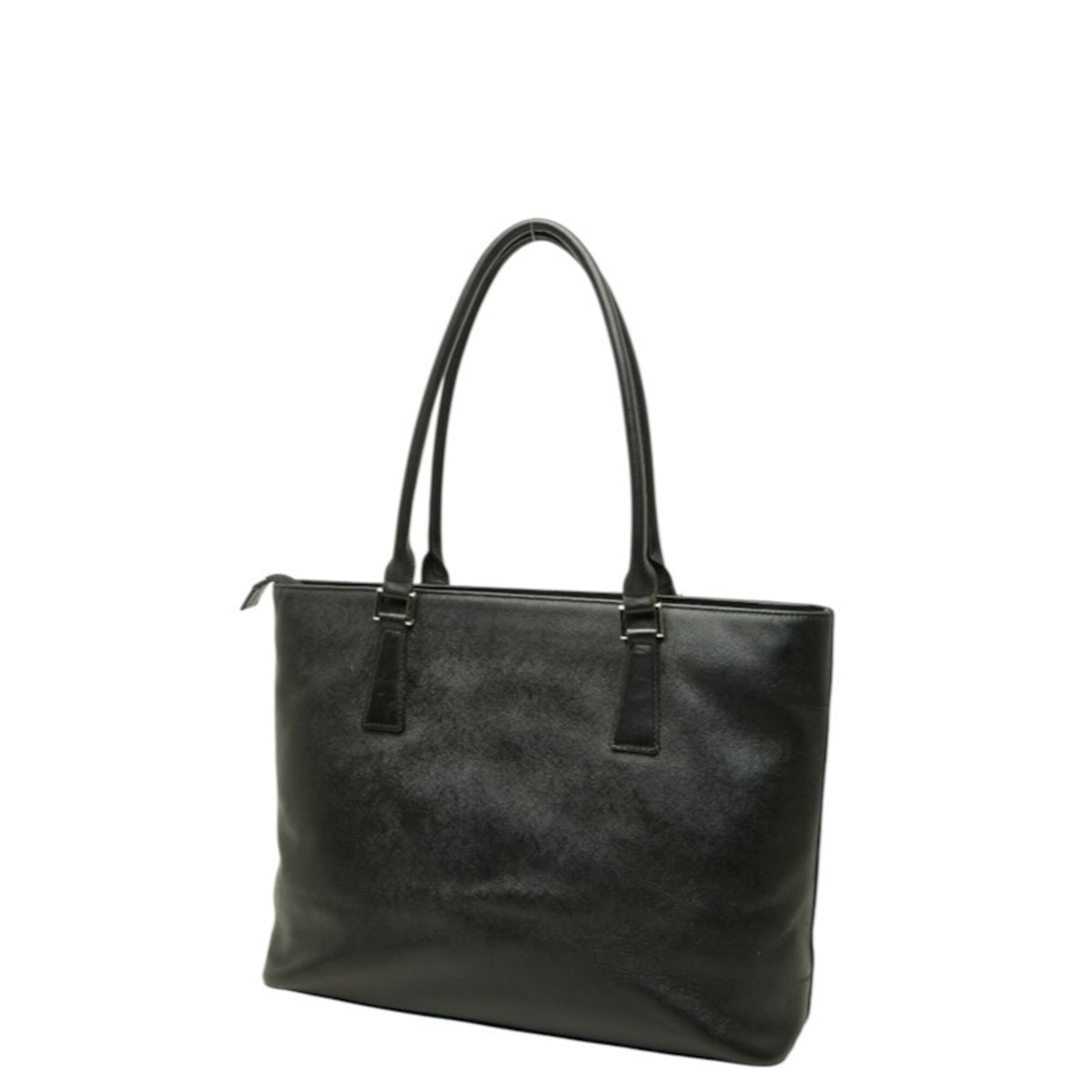 Burberry Black Leather Shoulder Bag Tote Bag (Pre-Owned)