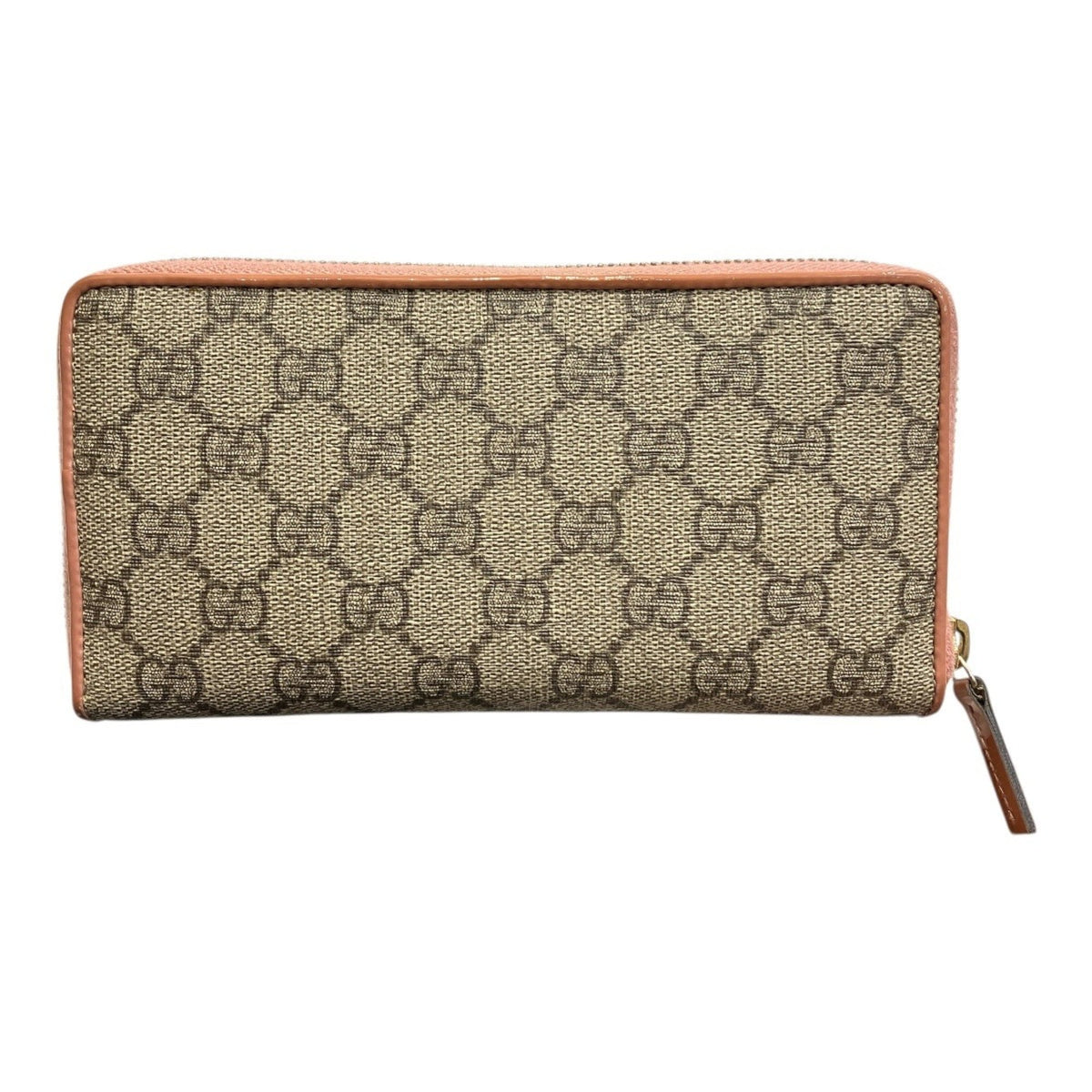 Gucci Beige Pink Gg Supreme Canvas Long Wallet (Bi-Fold) (Pre-Owned)