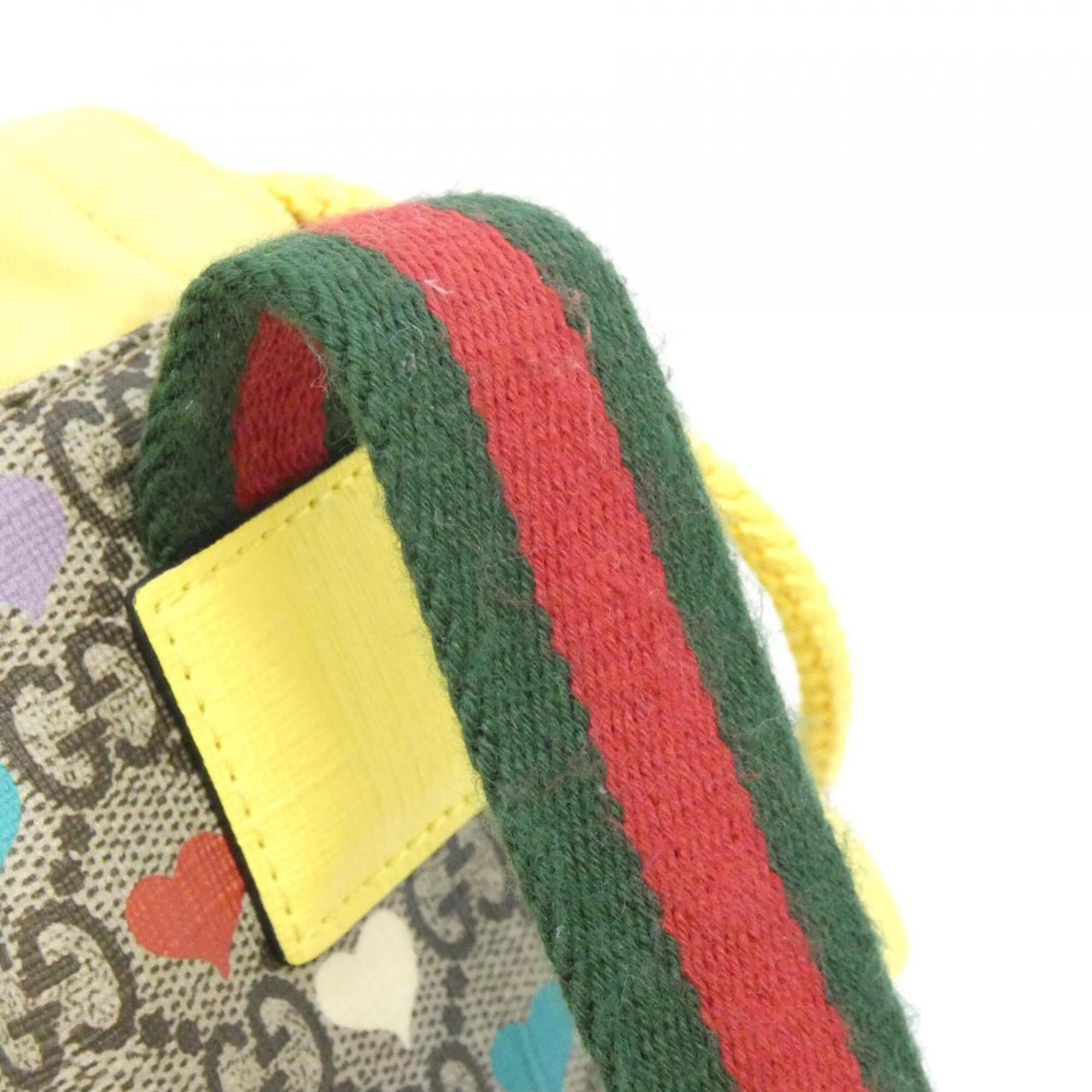 Gucci Beige Yellow Gg Supreme Backpack (Pre-Owned)