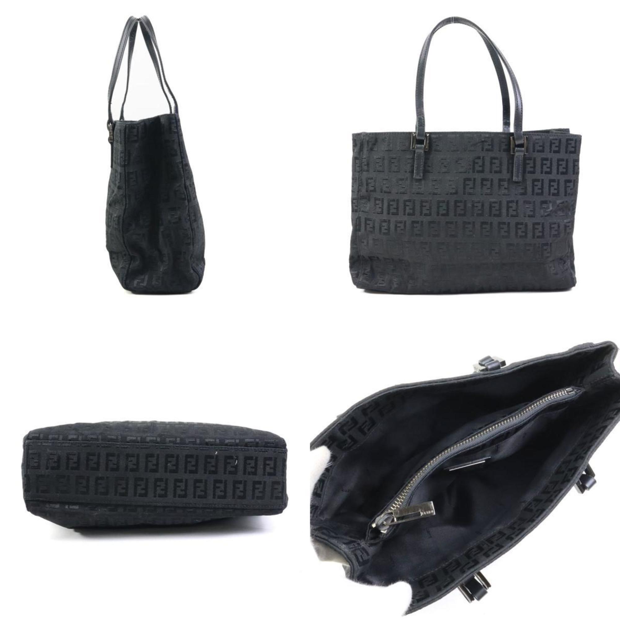 Fendi Black Nylon Canvas Handbag (Pre-Owned)