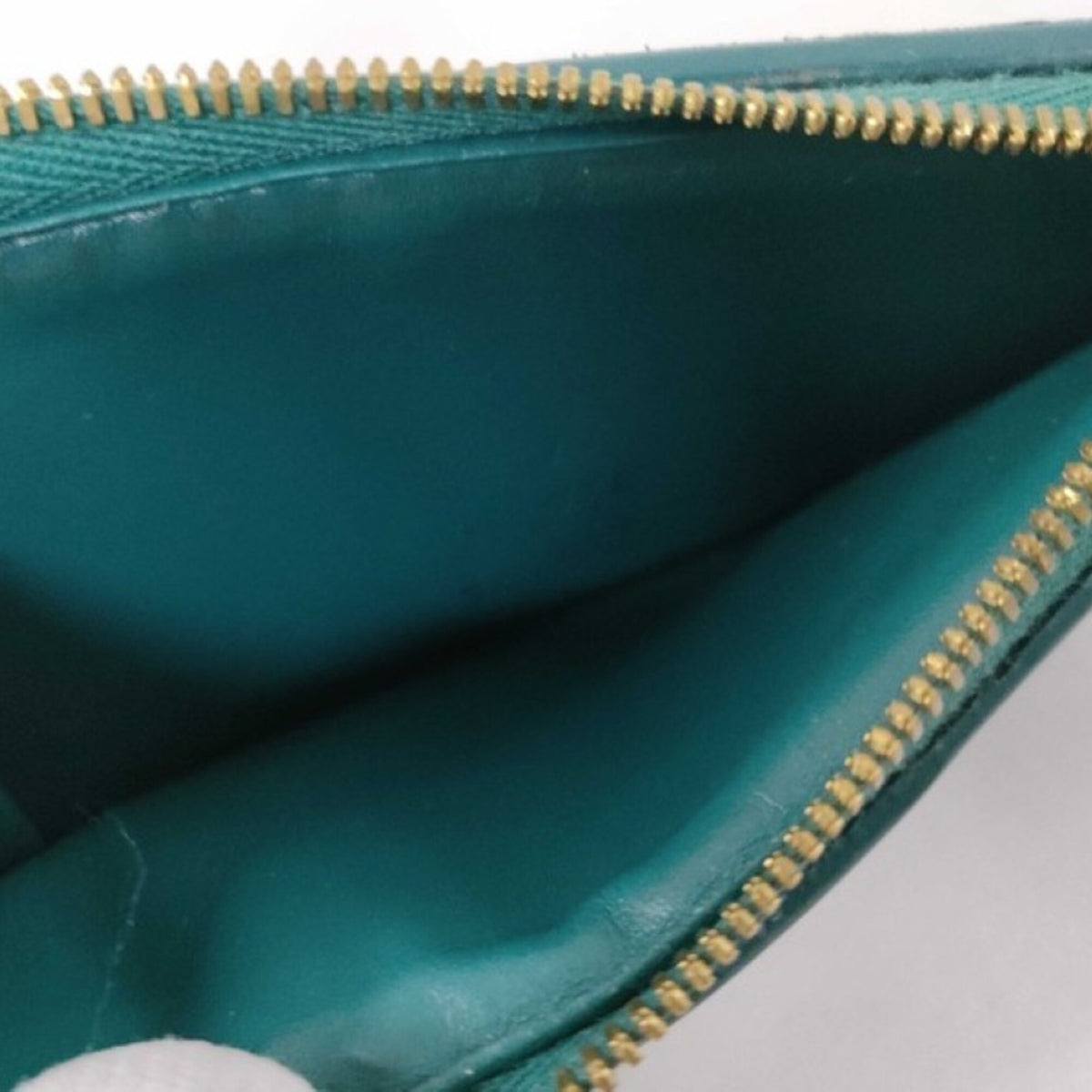 Bottega Veneta Intrecciato Green Leather Coin Purse/Coin Case (Pre-Owned)