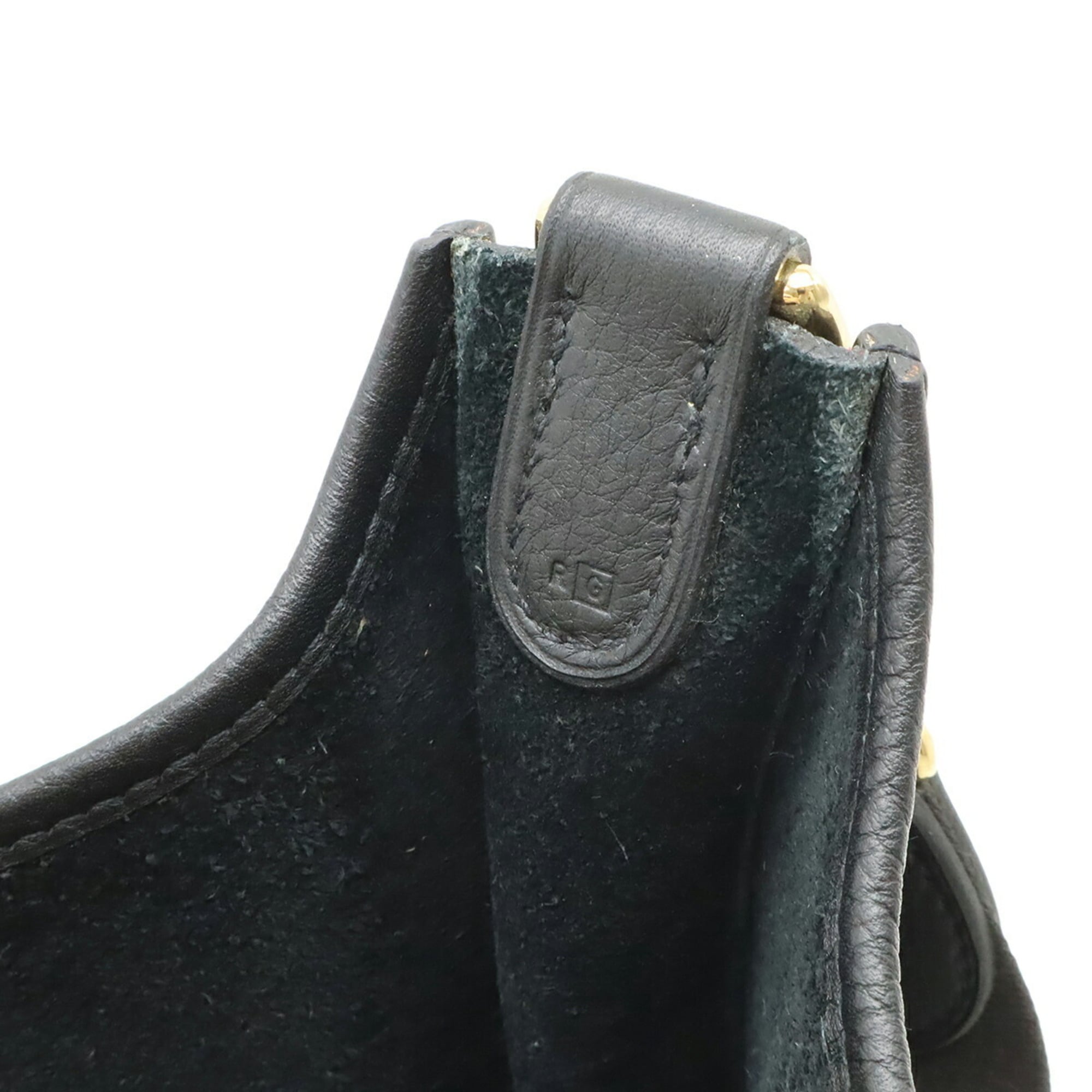 Hermes Evelyne Black Leather Shoulder Bag (Pre-Owned)
