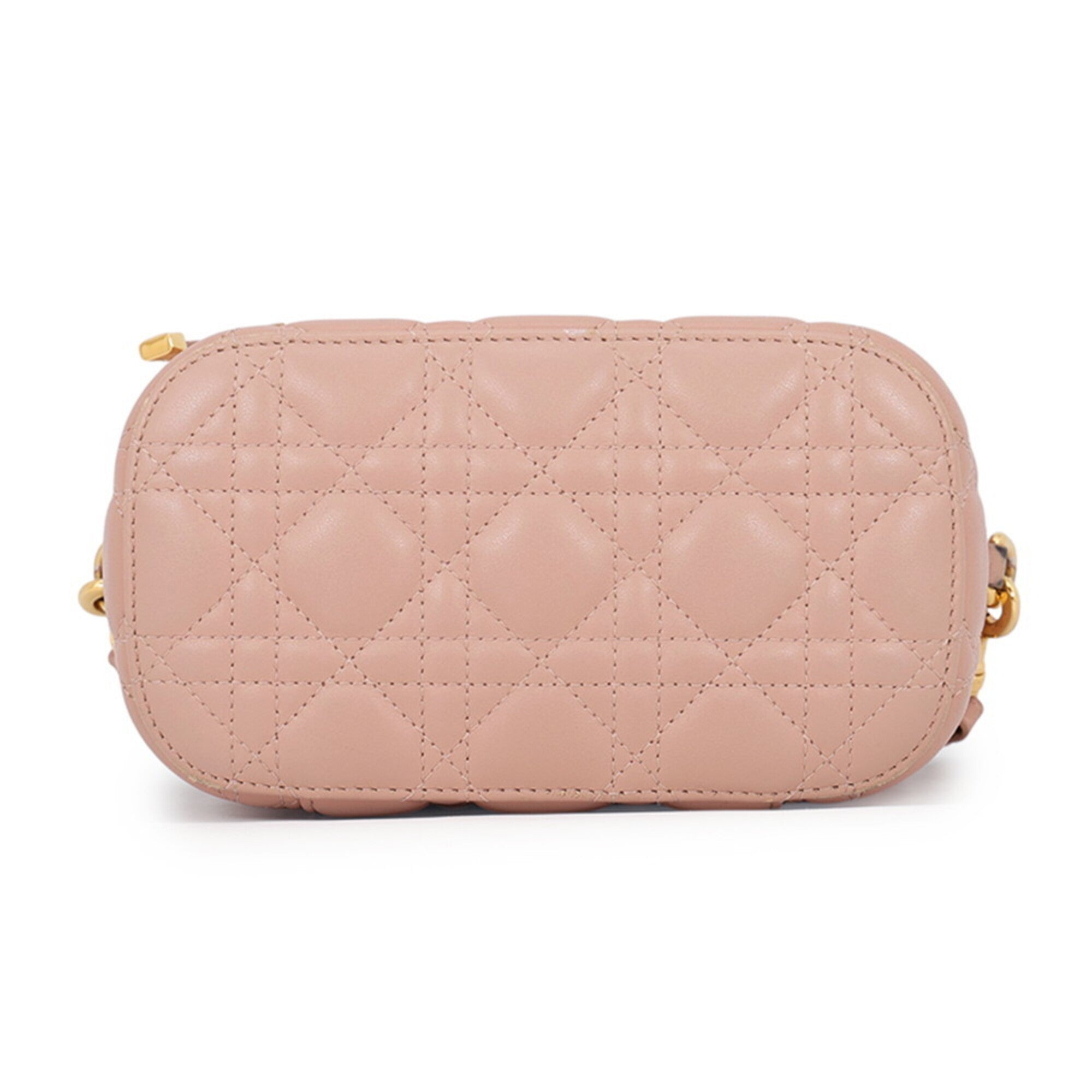 Christian Dior Gold Leather Handbag Shoulder Bag (Pre-Owned)