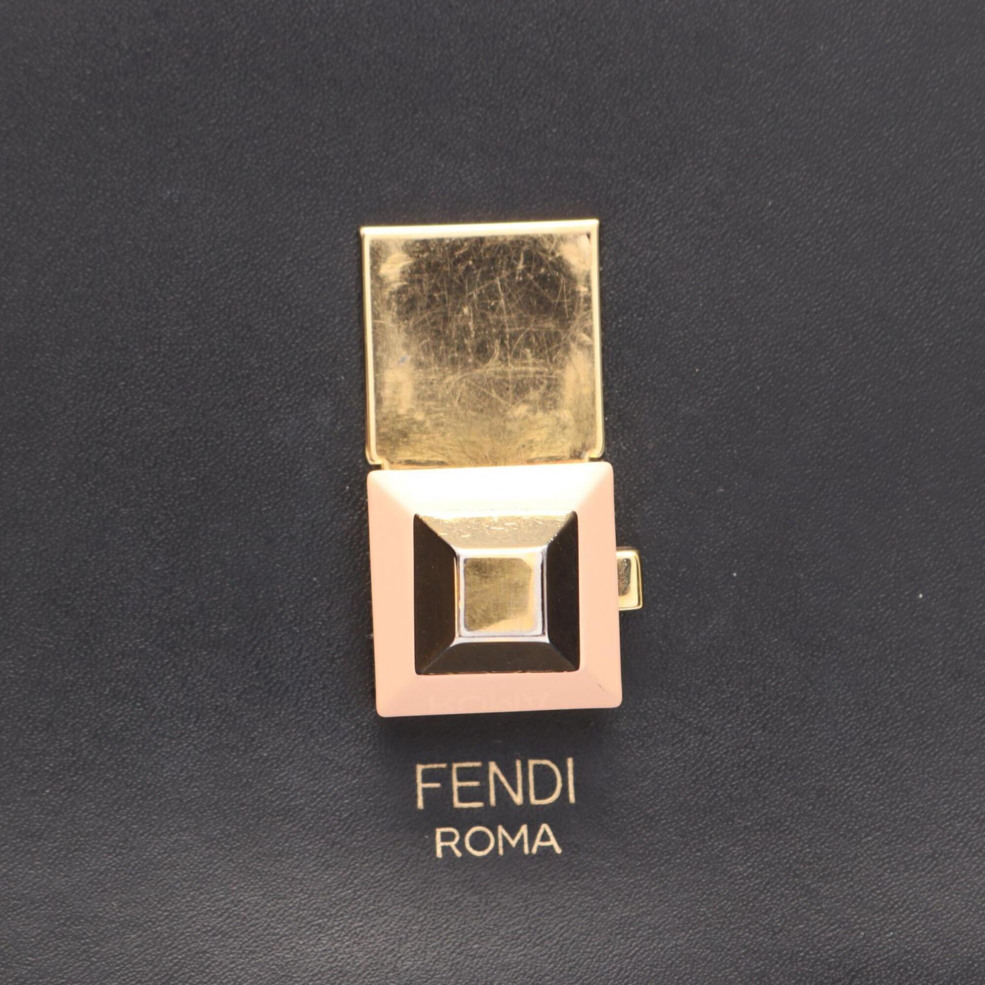 Fendi Black Leather Handbag Shoulder Bag (Pre-Owned)