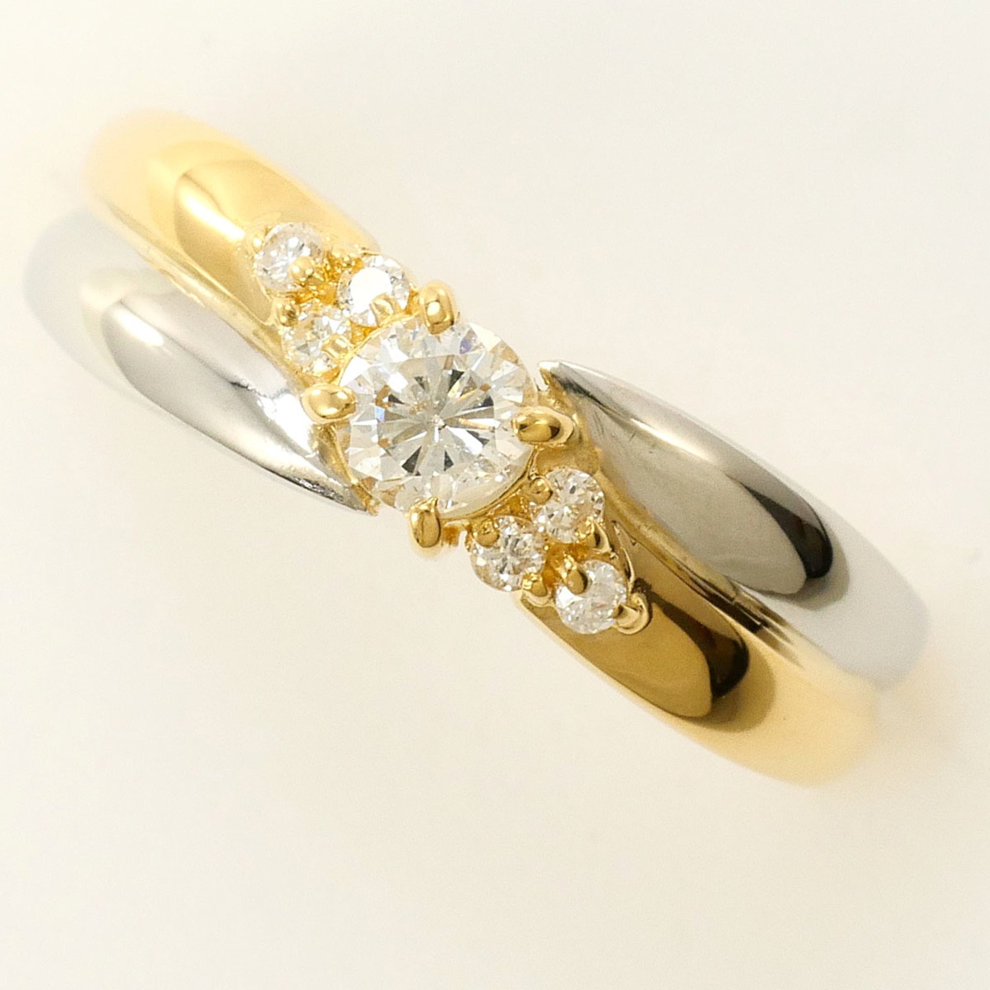 Unbranded Platinum Yellow Gold Yellow Gold (18K) Platinum 900 Band Ring (Pre-Owned)