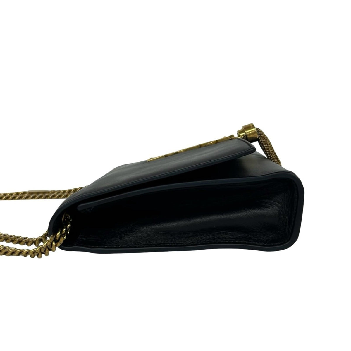 Yves Saint Laurent Black Leather Pochette Shoulder Bag (Pre-Owned)