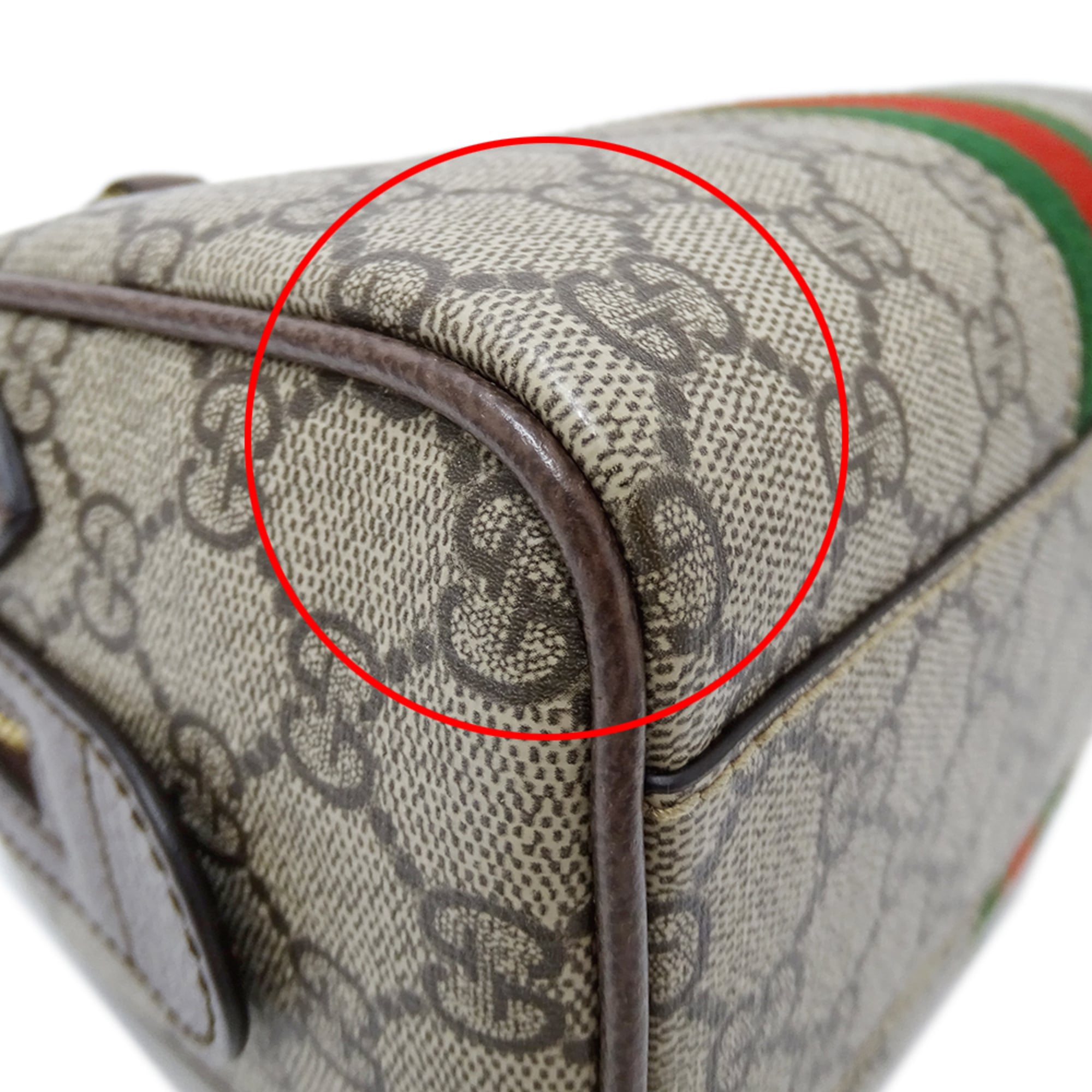 Gucci Beige Brown Gg Supreme Canvas Handbag Shoulder Bag (Pre-Owned)