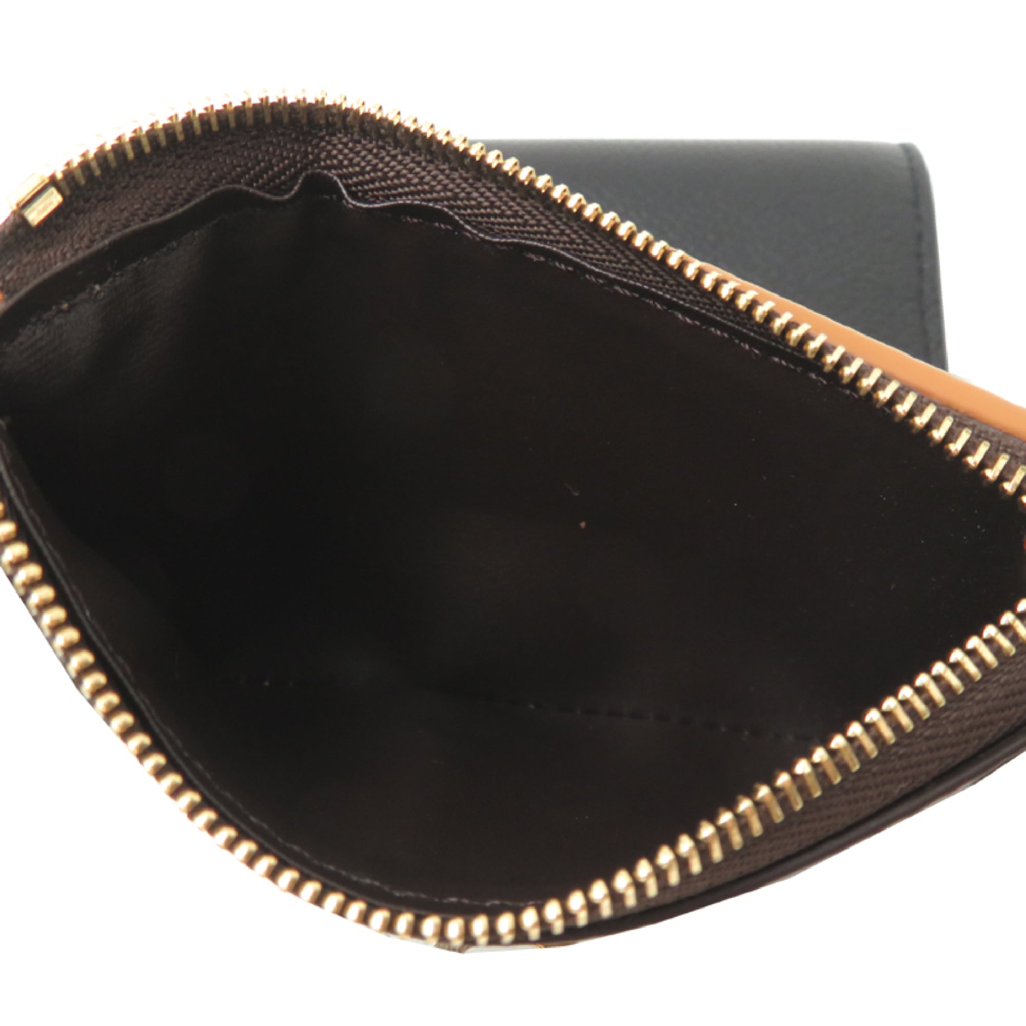 Louis Vuitton Black Brown Monogram Wallet (Tri-Fold) (Pre-Owned)