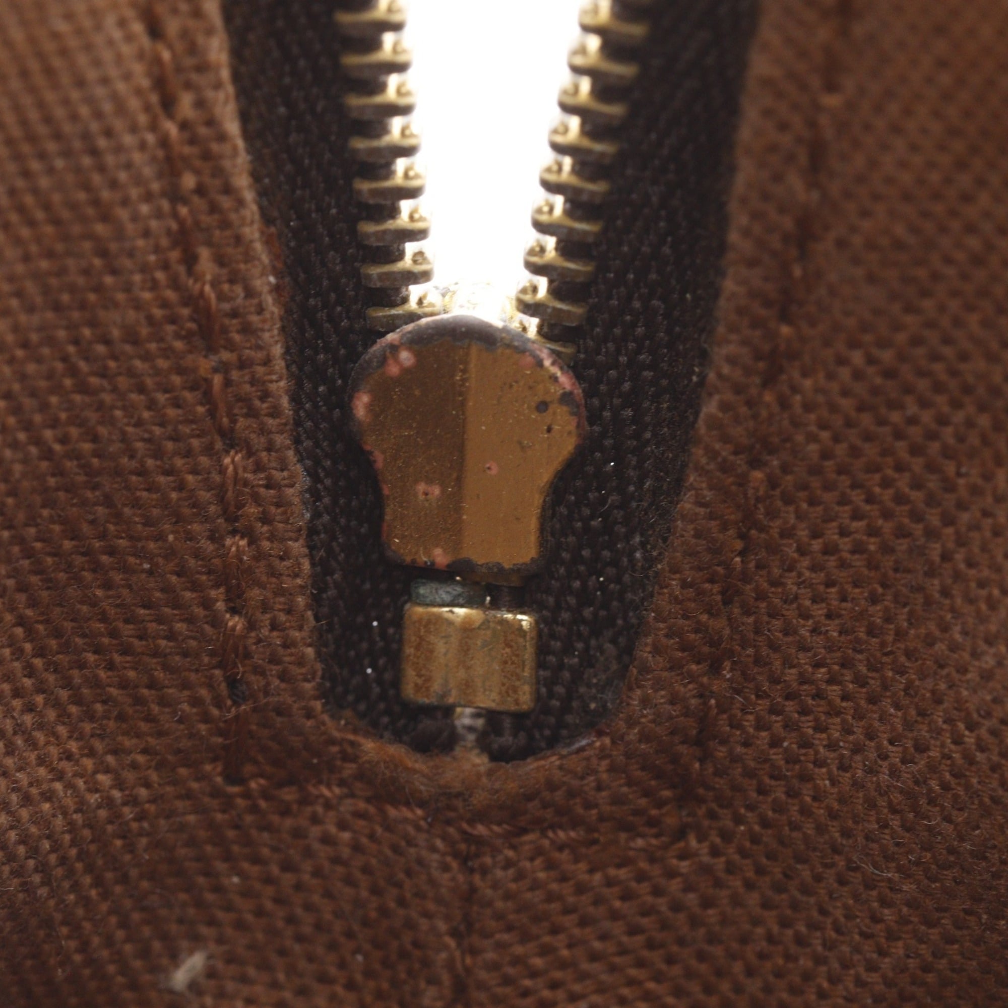 Louis Vuitton Brown Monogram Leather Pouch (Pre-Owned)