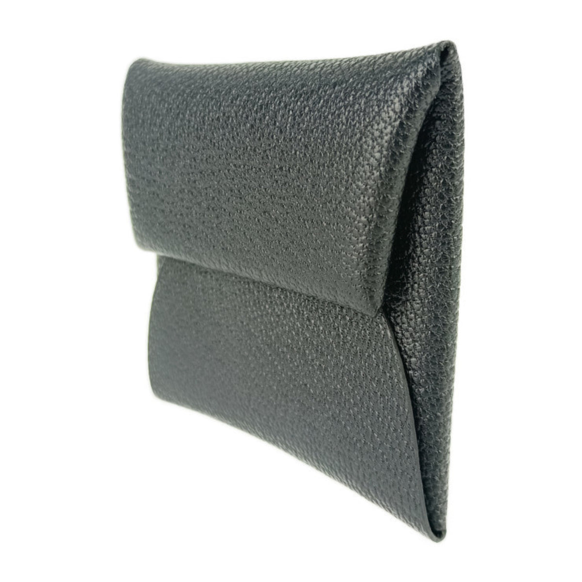 Hermes Black Chevre Leather Coin Purse/Coin Case (Pre-Owned)